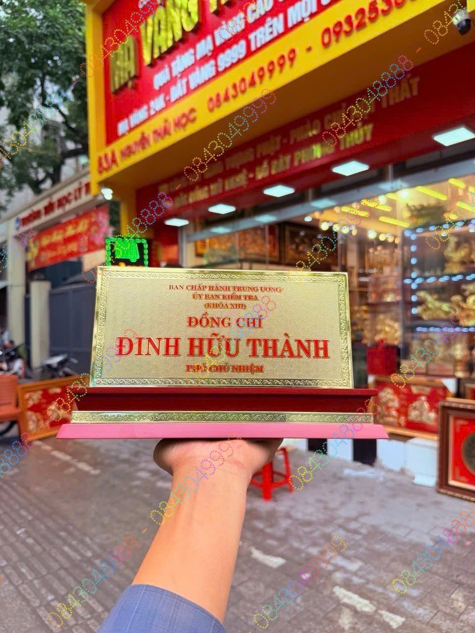 BIỂN CHỨC DANH BAN KIỂM TRA TRUNG ƯƠNG M3 MẠ VÀNG