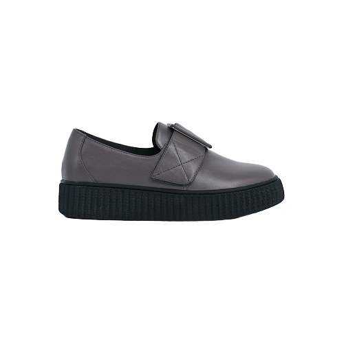 Giày Sneaker Nữ Da Slip On Ghi 593.15