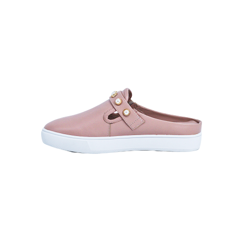 Giày Da Nữ Slip On Đính Hạt Cườm Hồng 593.11