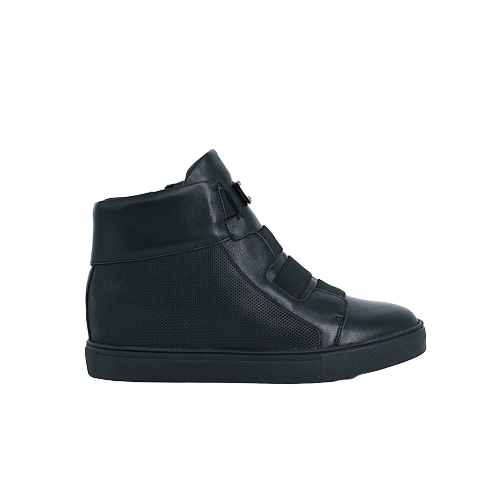 Giày Boot Da Nữ Khóa Zip Đen 593.8