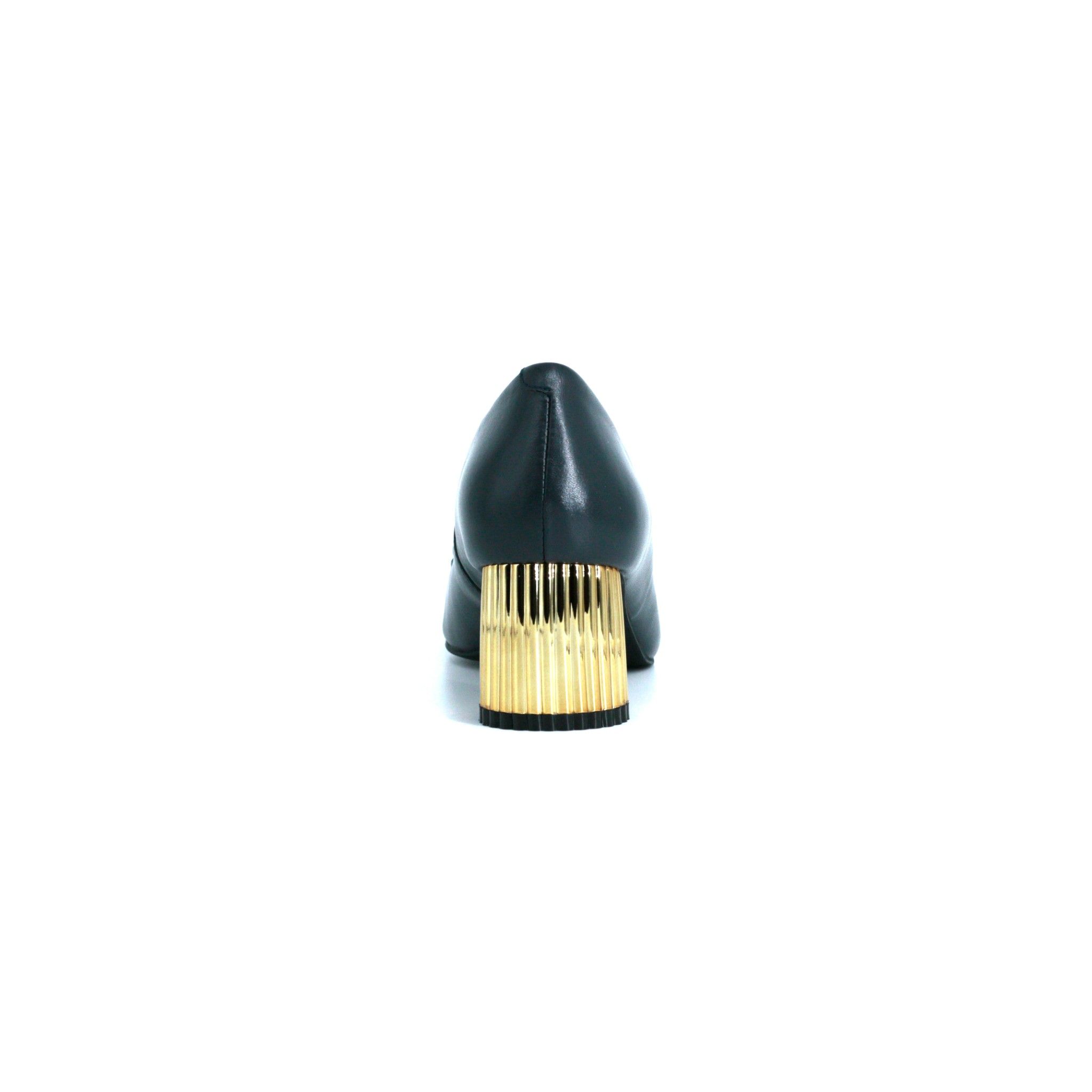 Giày Cao Gót Da Đế Trụ Mắt Xích Xanh 693.22