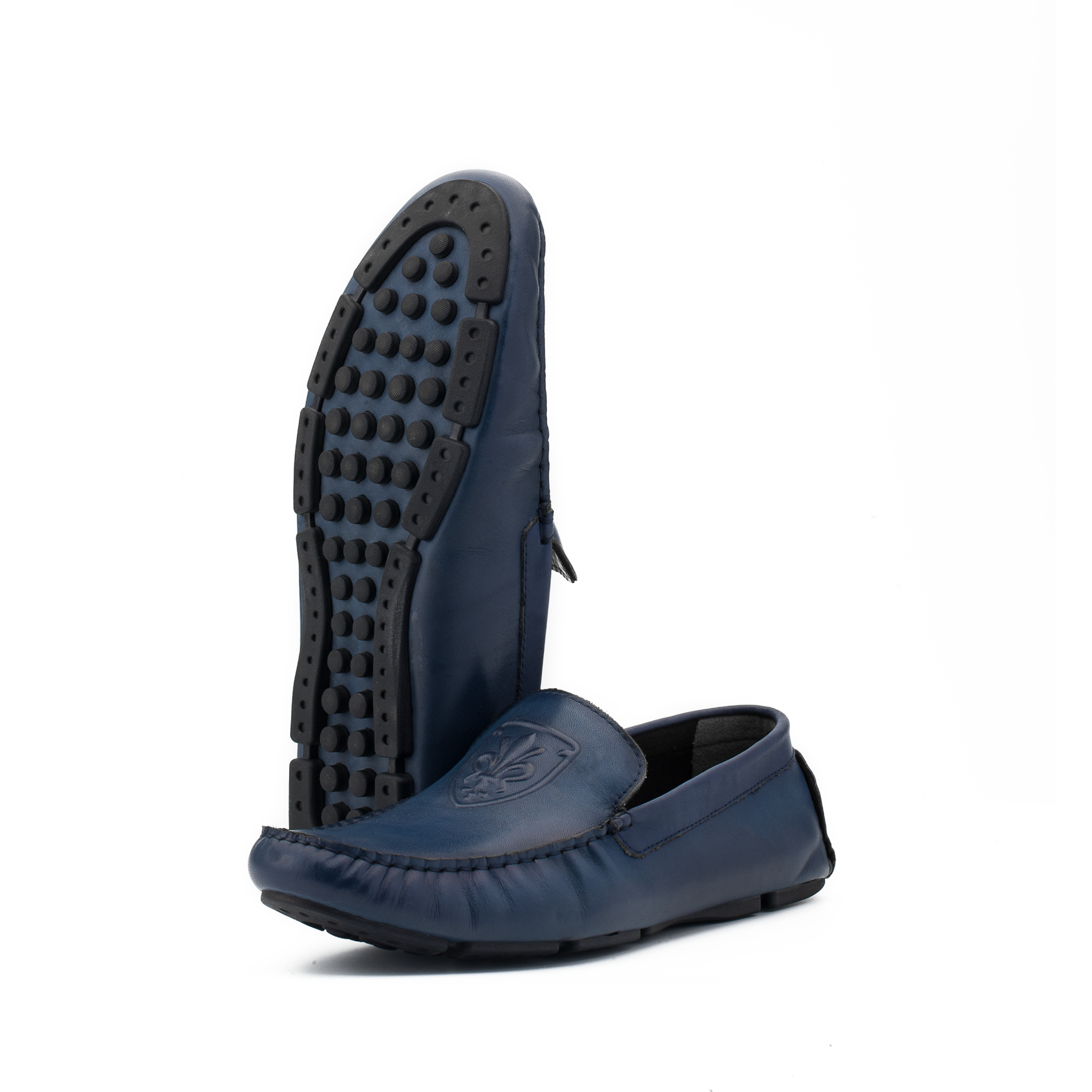 Giày Moccasin Nam Da Xanh 28A.7