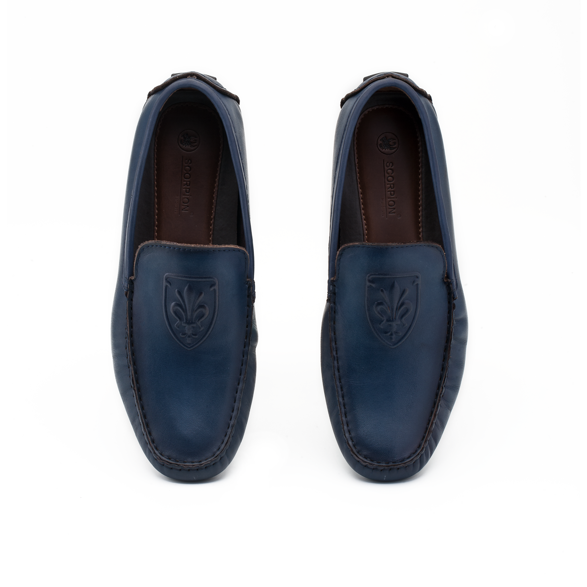 Giày Moccasin Nam Da Xanh 28A.7