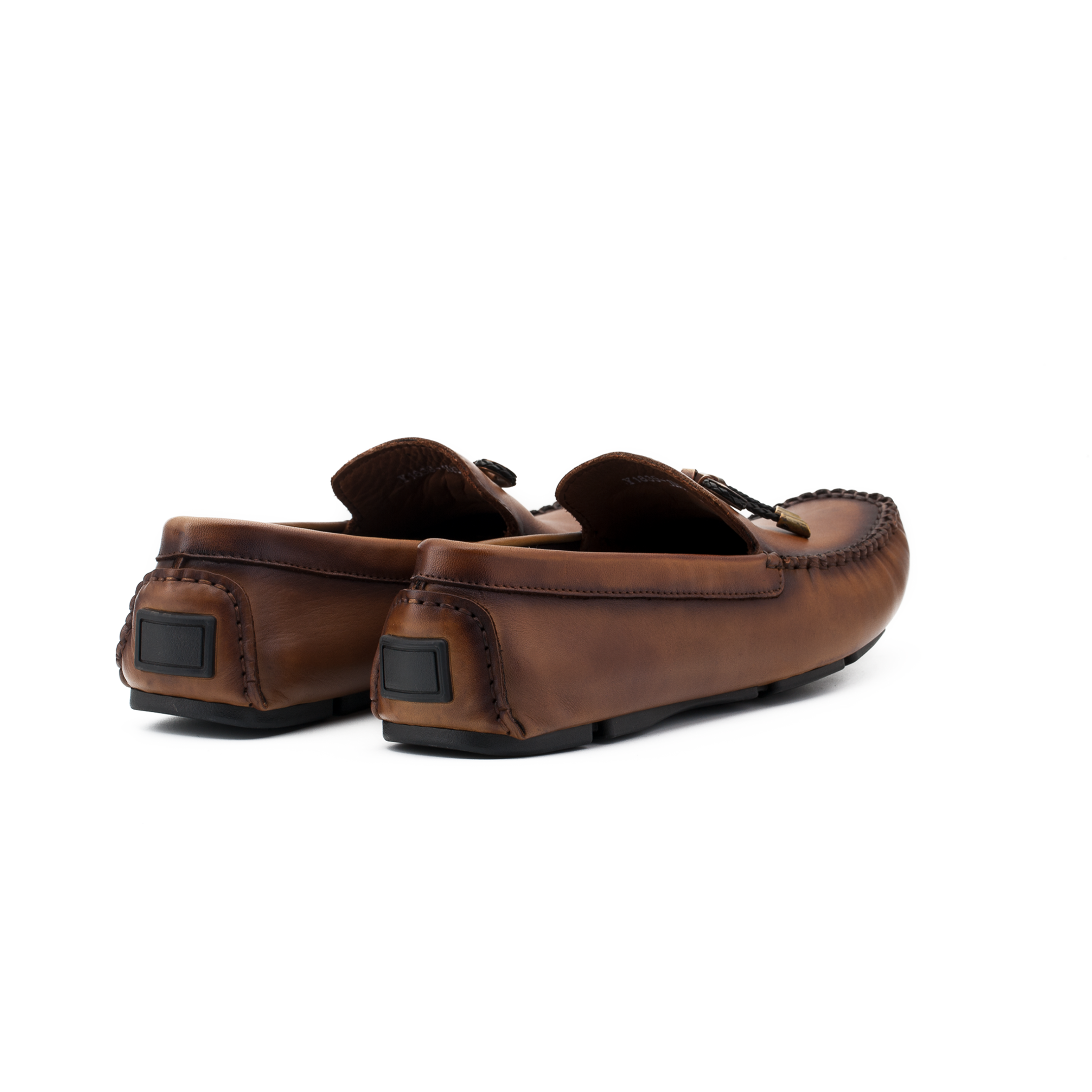 Giày Moccasin Nam Da Nâu Vàng 28A.5