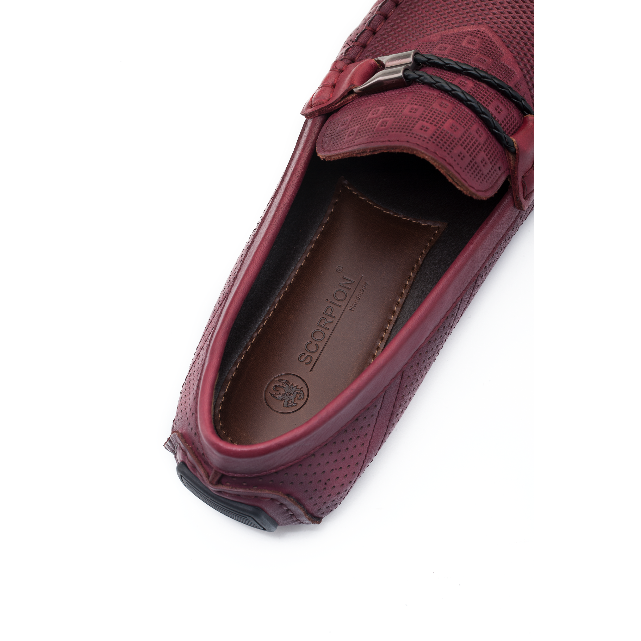Giày Moccasin Nam Da Đỏ 28A.1