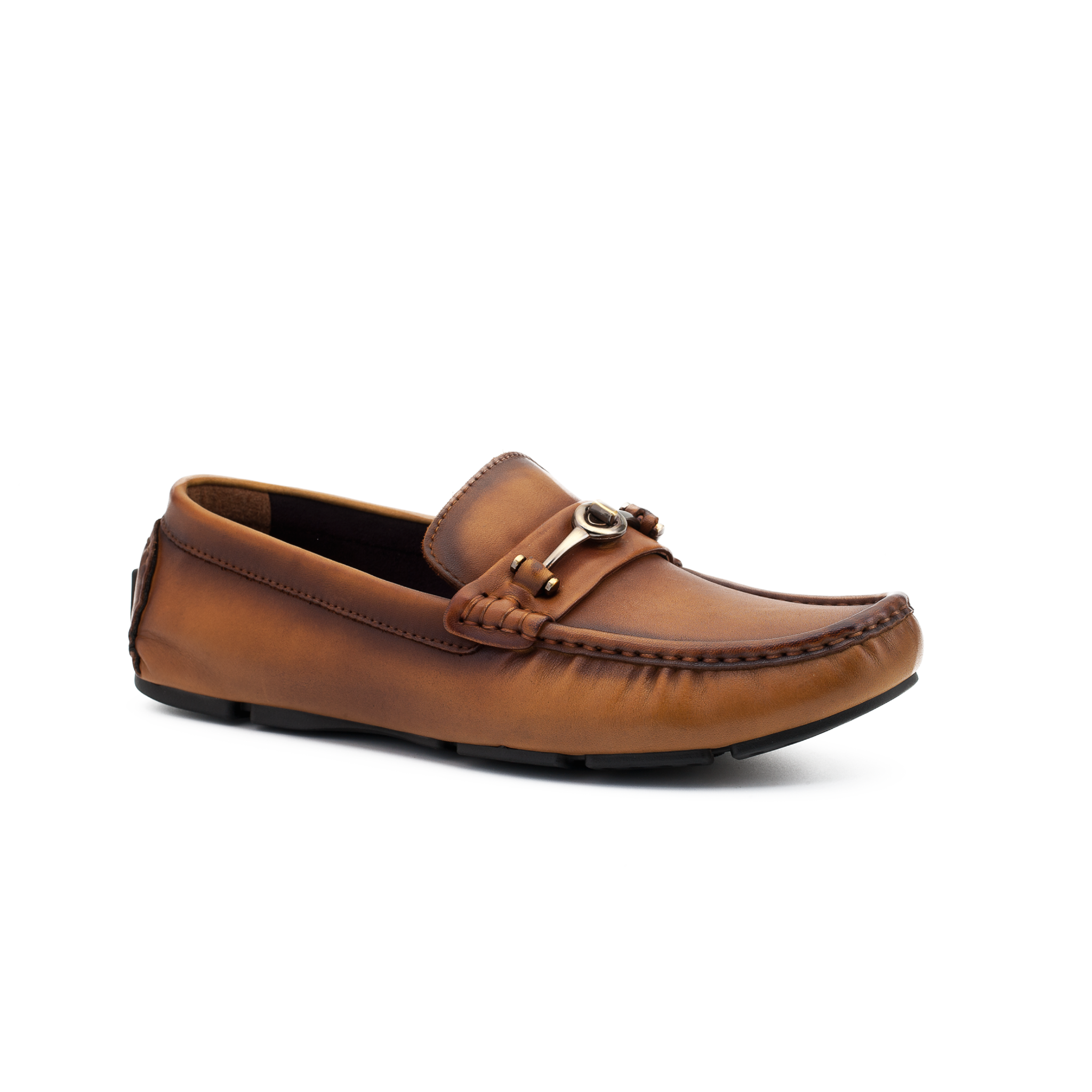 Giày Moccasin Nam Da Nâu Vàng 28A.10