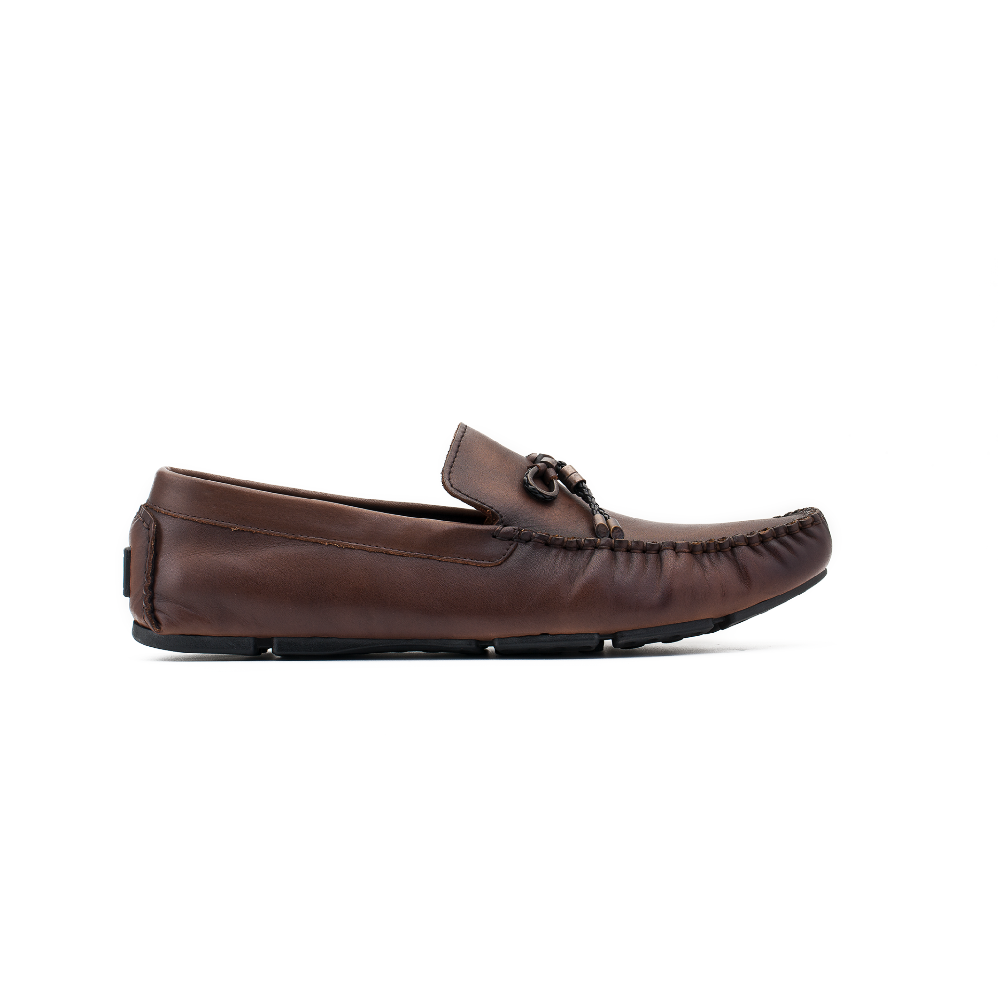 Giày Moccasin Nam Da Nâu 28A.12