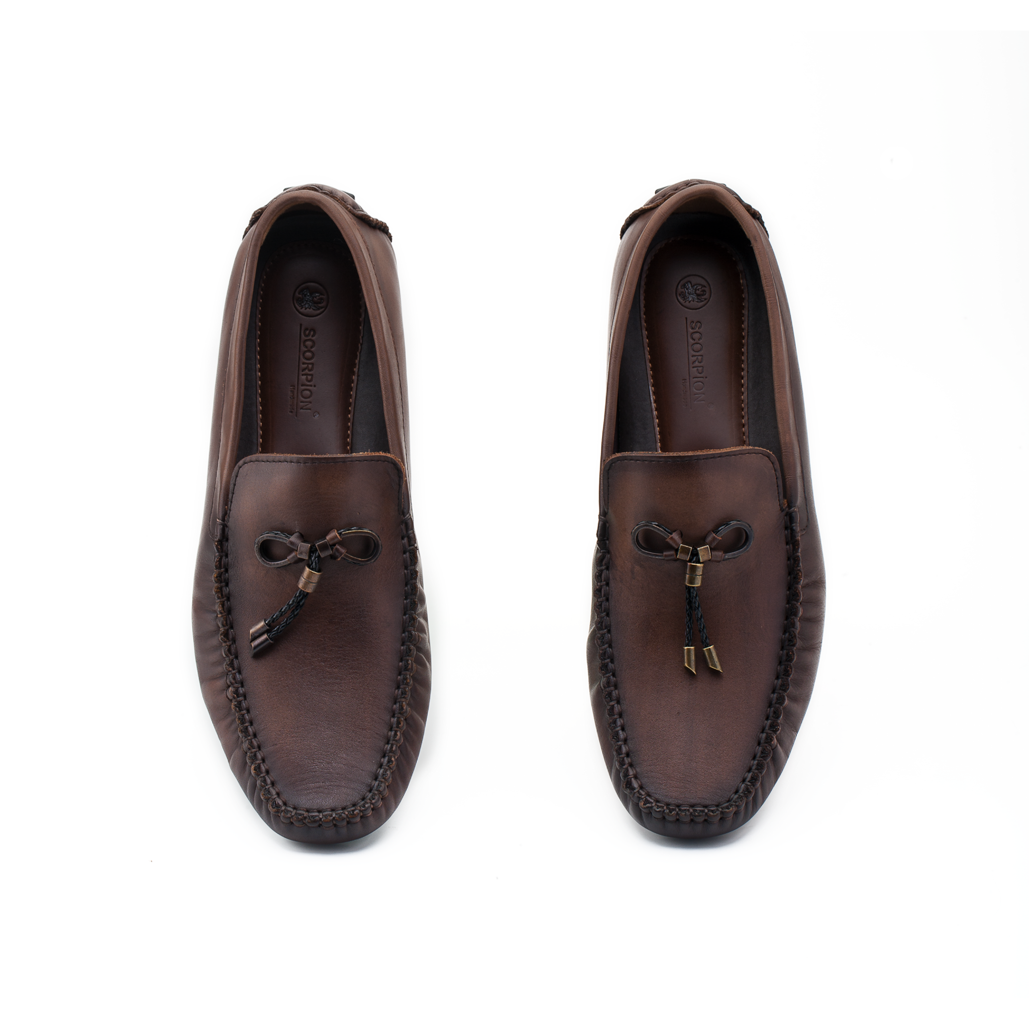Giày Moccasin Nam Da Nâu 28A.12