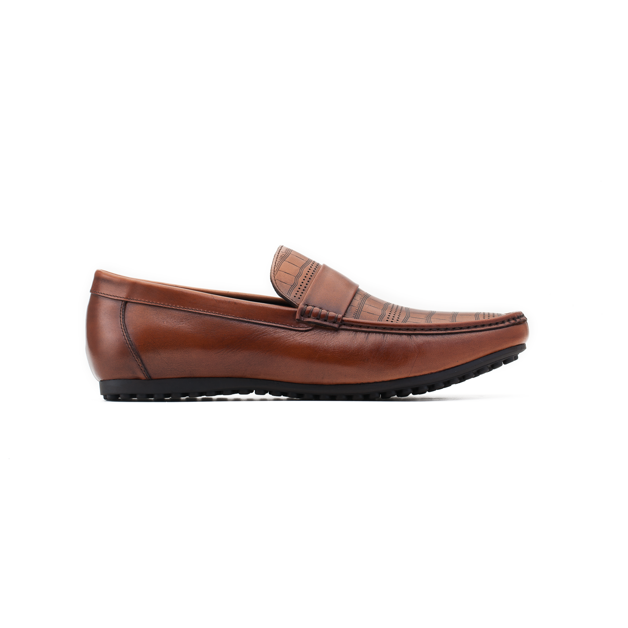Giày Moccasin Nam Da Nâu 28A.22
