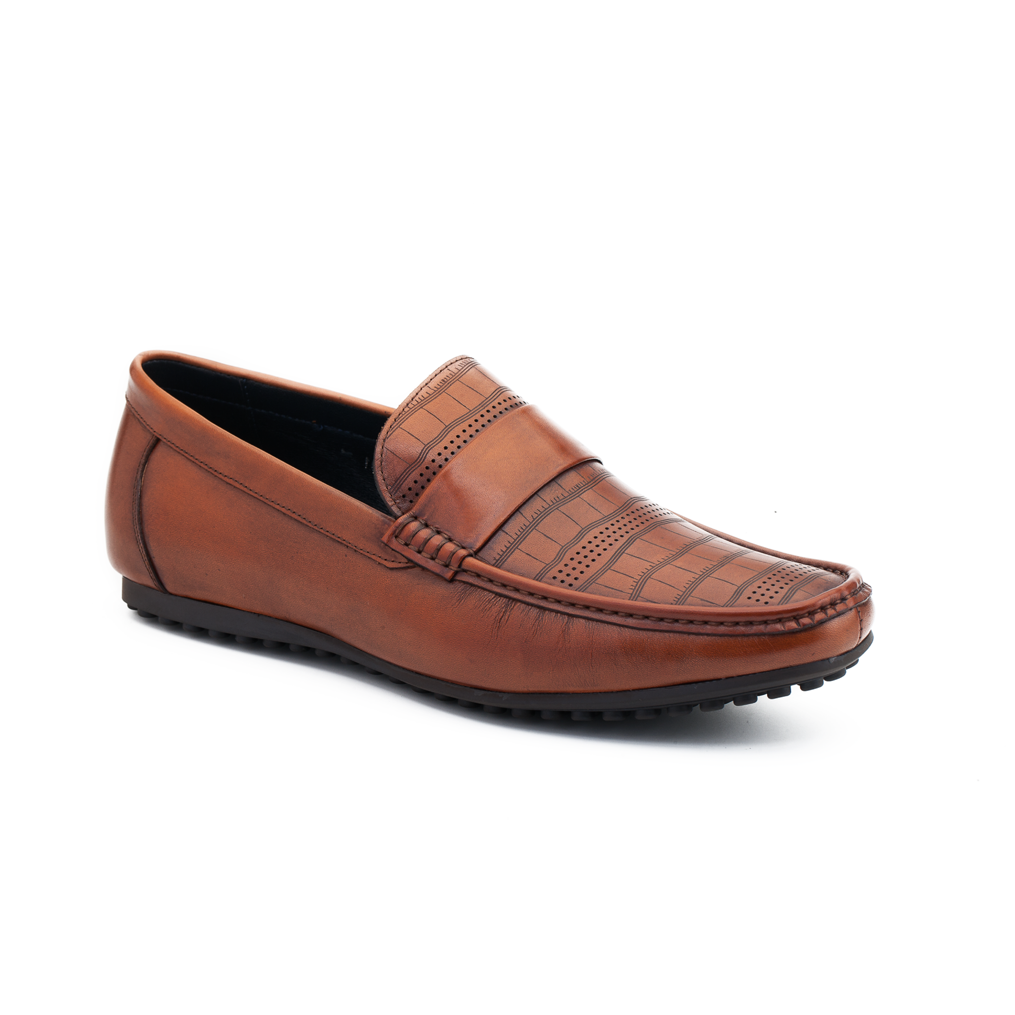 Giày Moccasin Nam Da Nâu 28A.22
