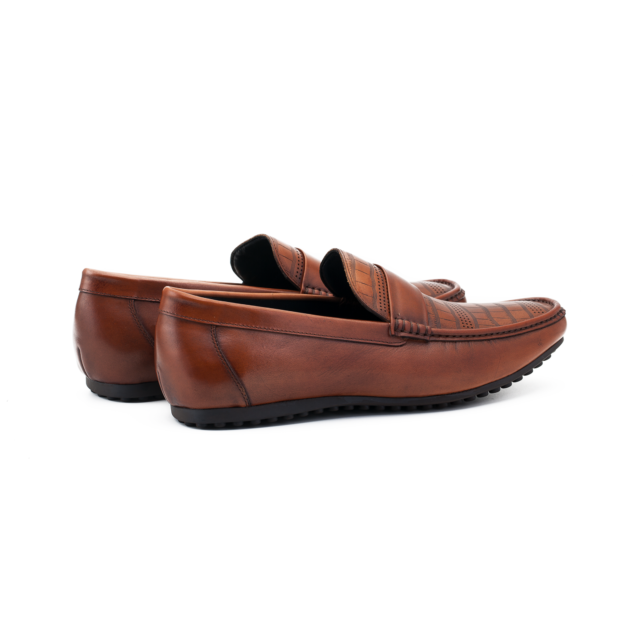 Giày Moccasin Nam Da Nâu 28A.22