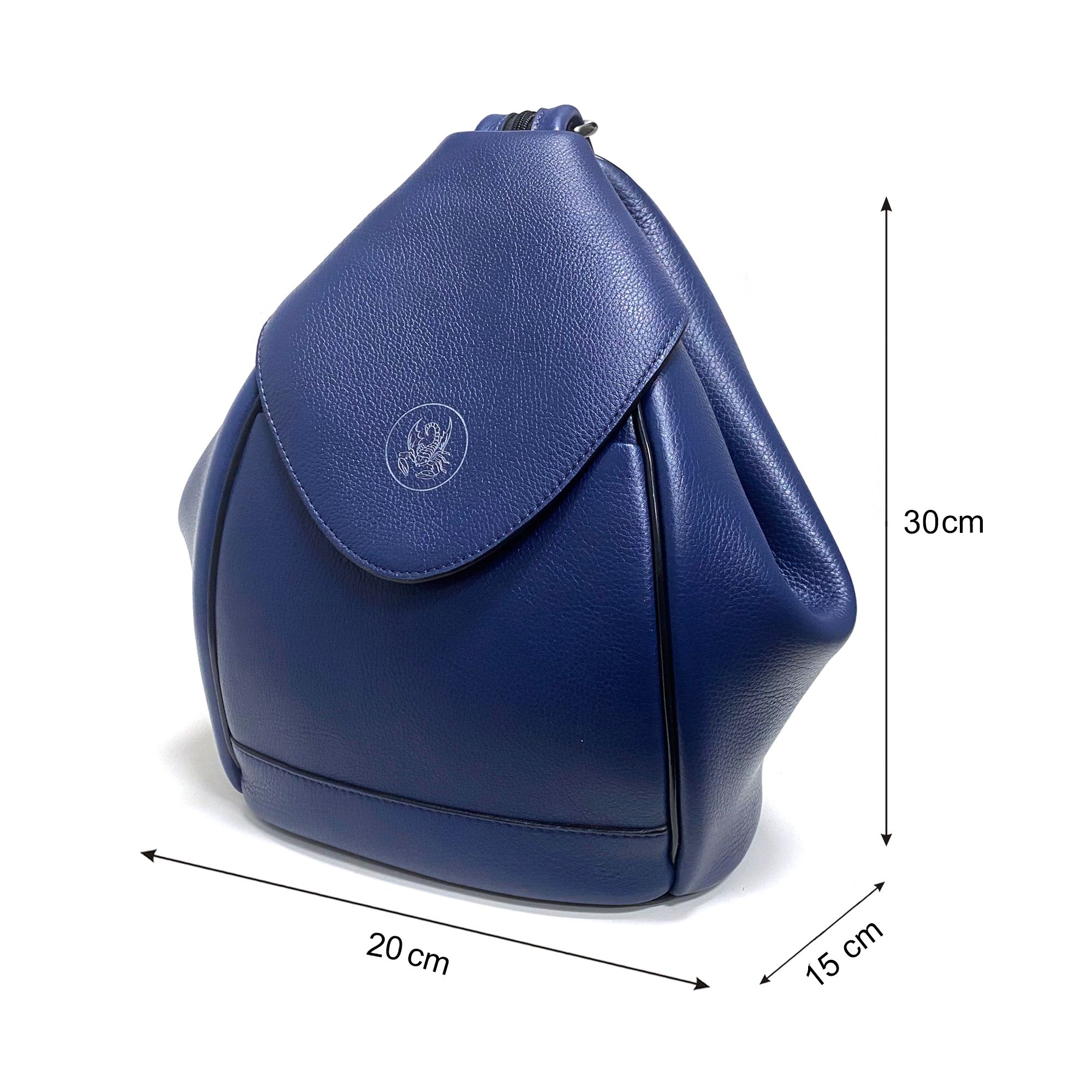 Balo Da Nữ Đeo 2 Kiểu Xanh 26X.35