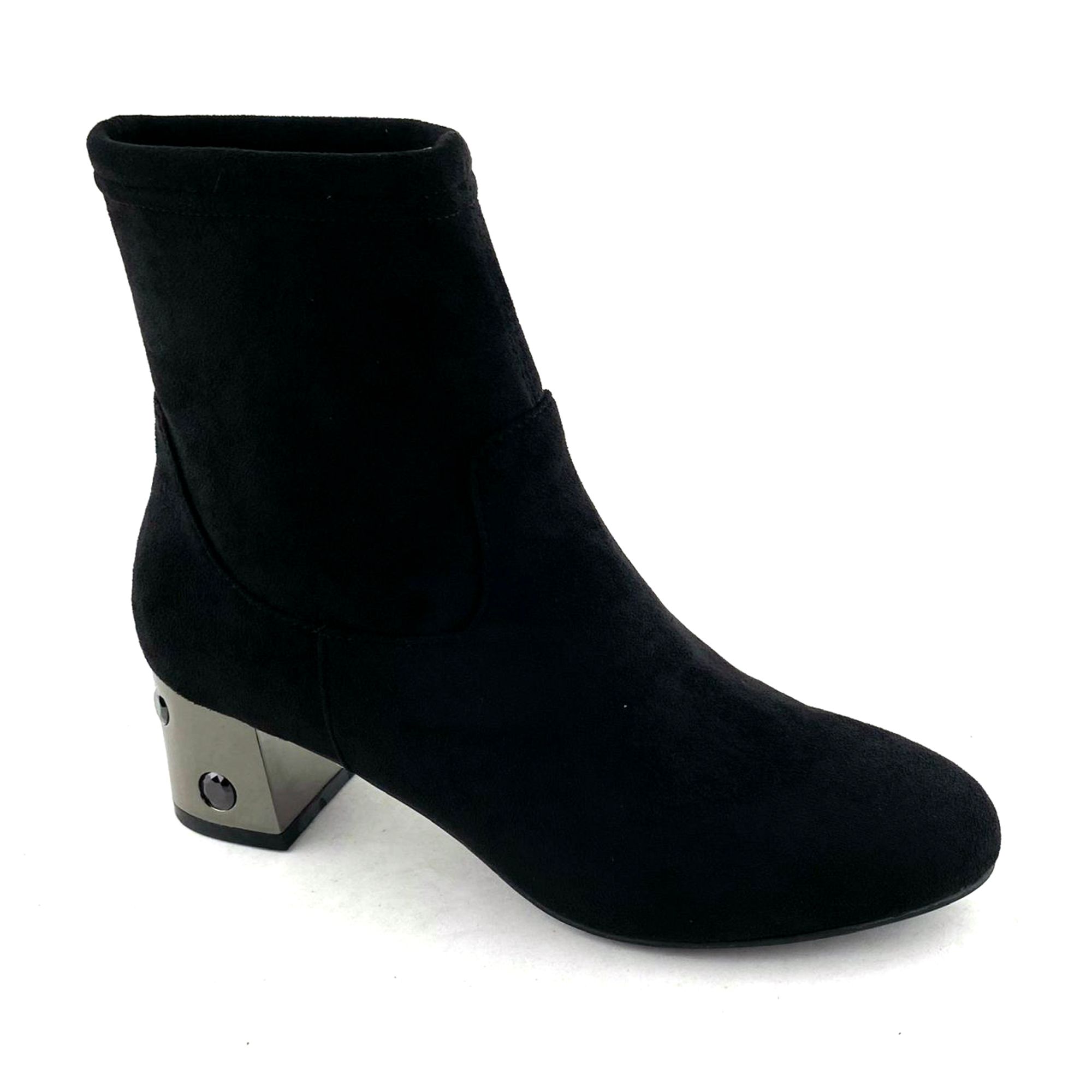 Giày Boot Da Lộn Nữ Đen 83.1