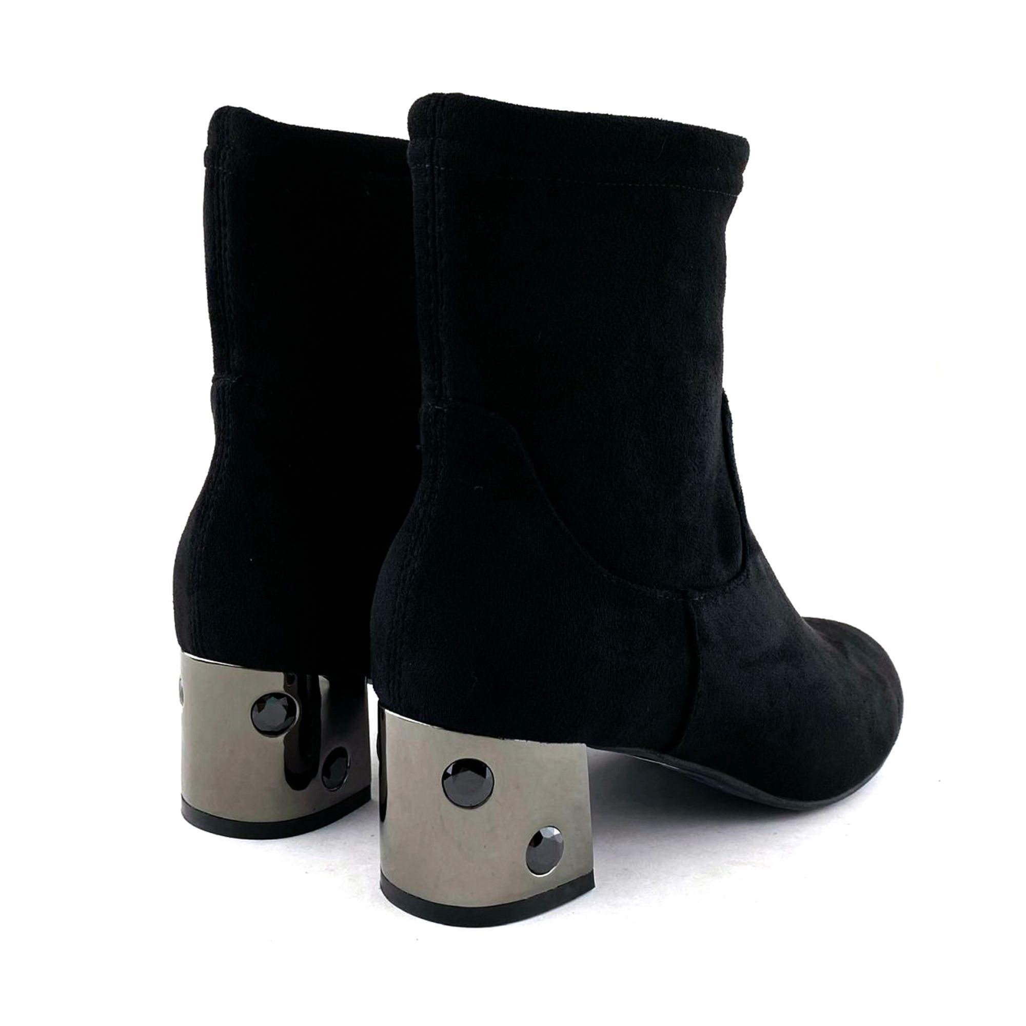 Giày Boot Da Lộn Nữ Đen 83.1