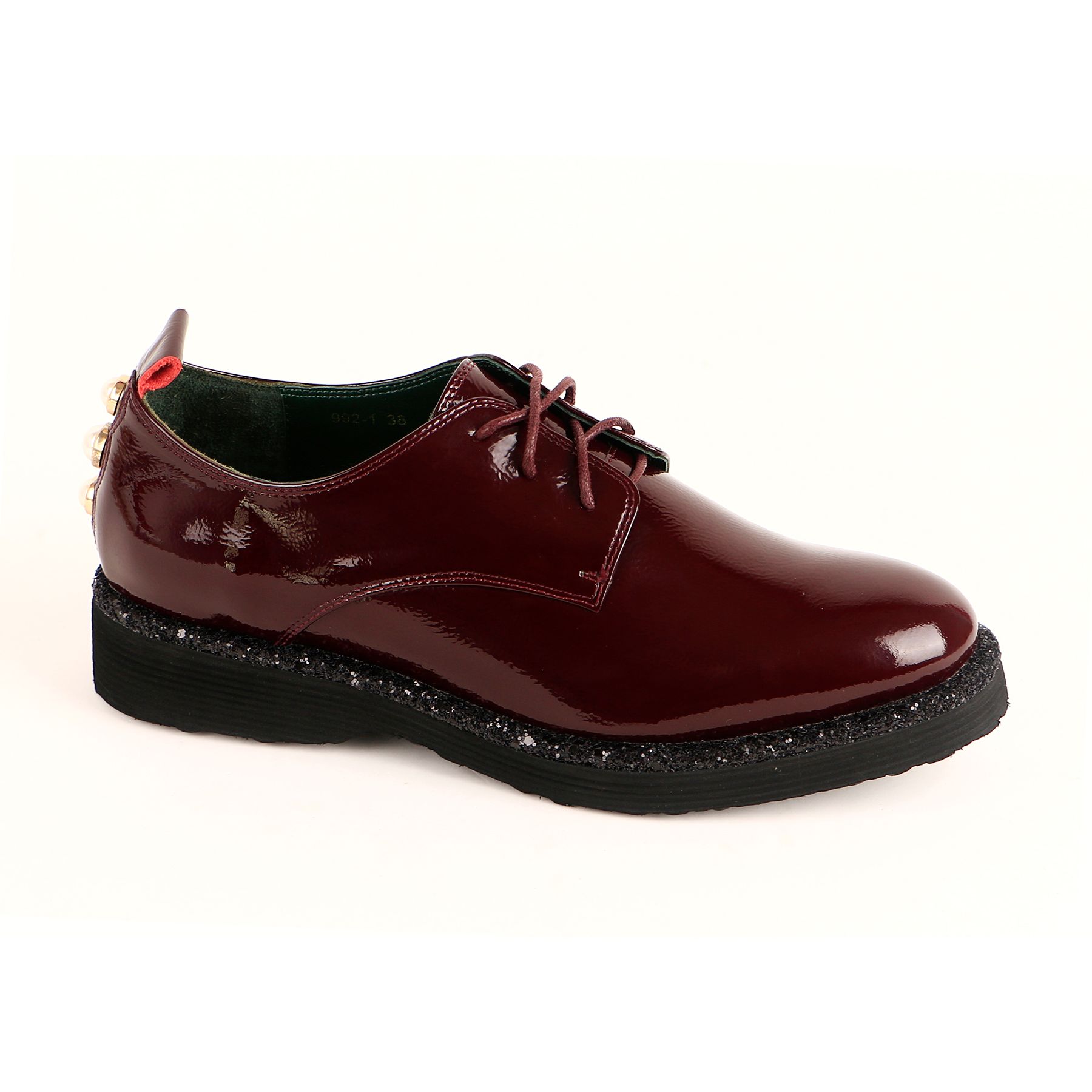 Giày Sneaker Da Nữ Đỏ Bóng 892.11
