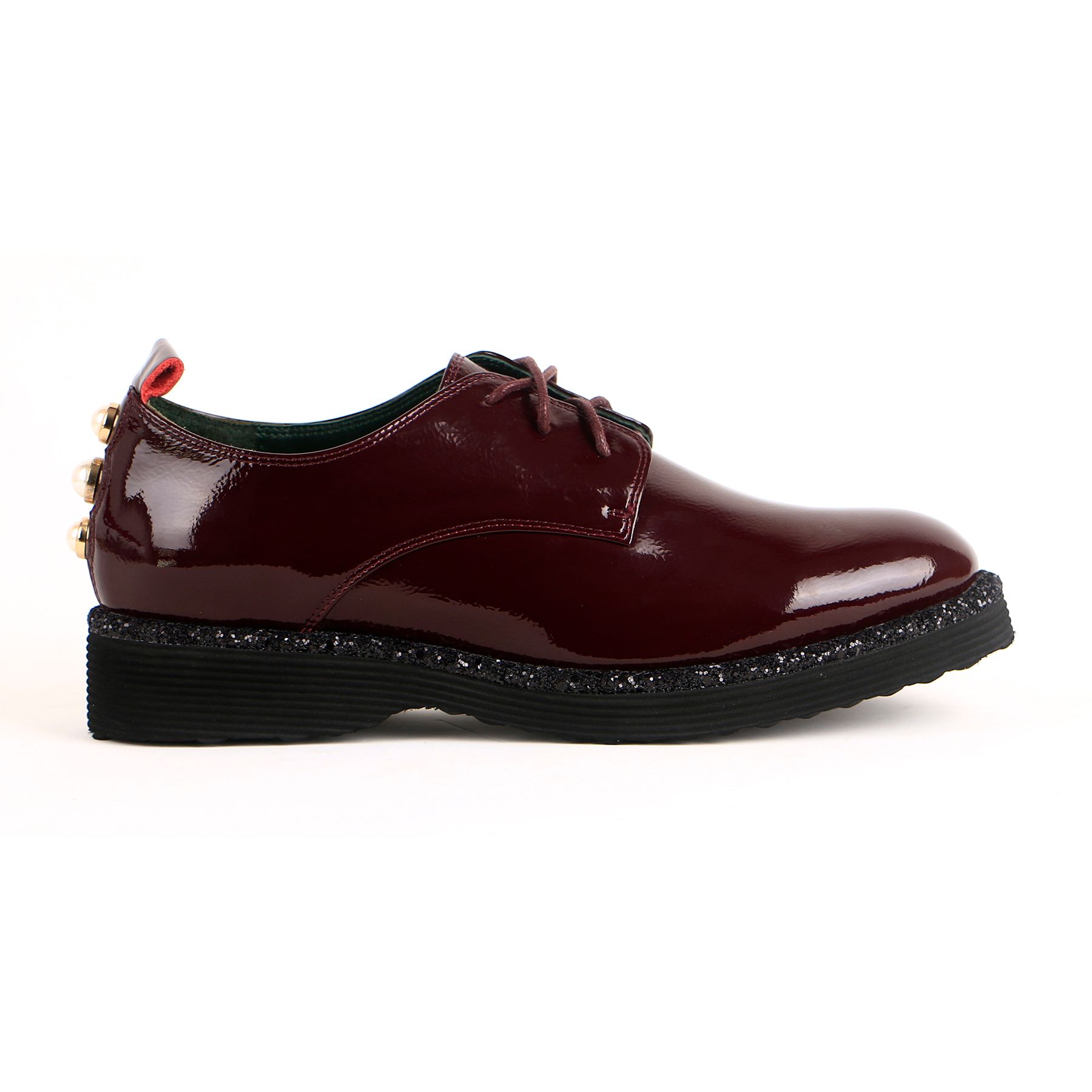 Giày Sneaker Da Nữ Đỏ Bóng 892.11