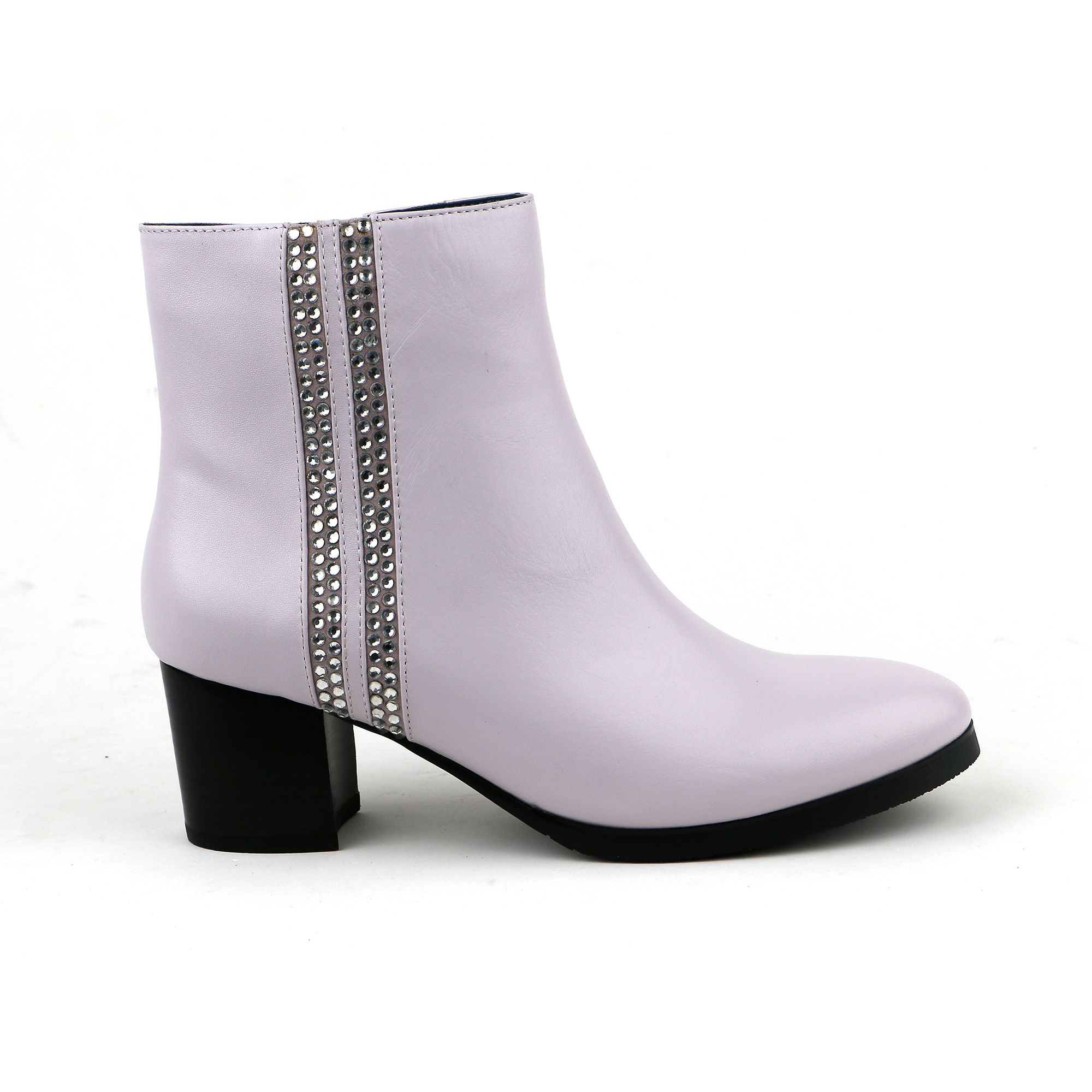 Giày Boot Da Nữ Đính Kim Cương Tím 993.25
