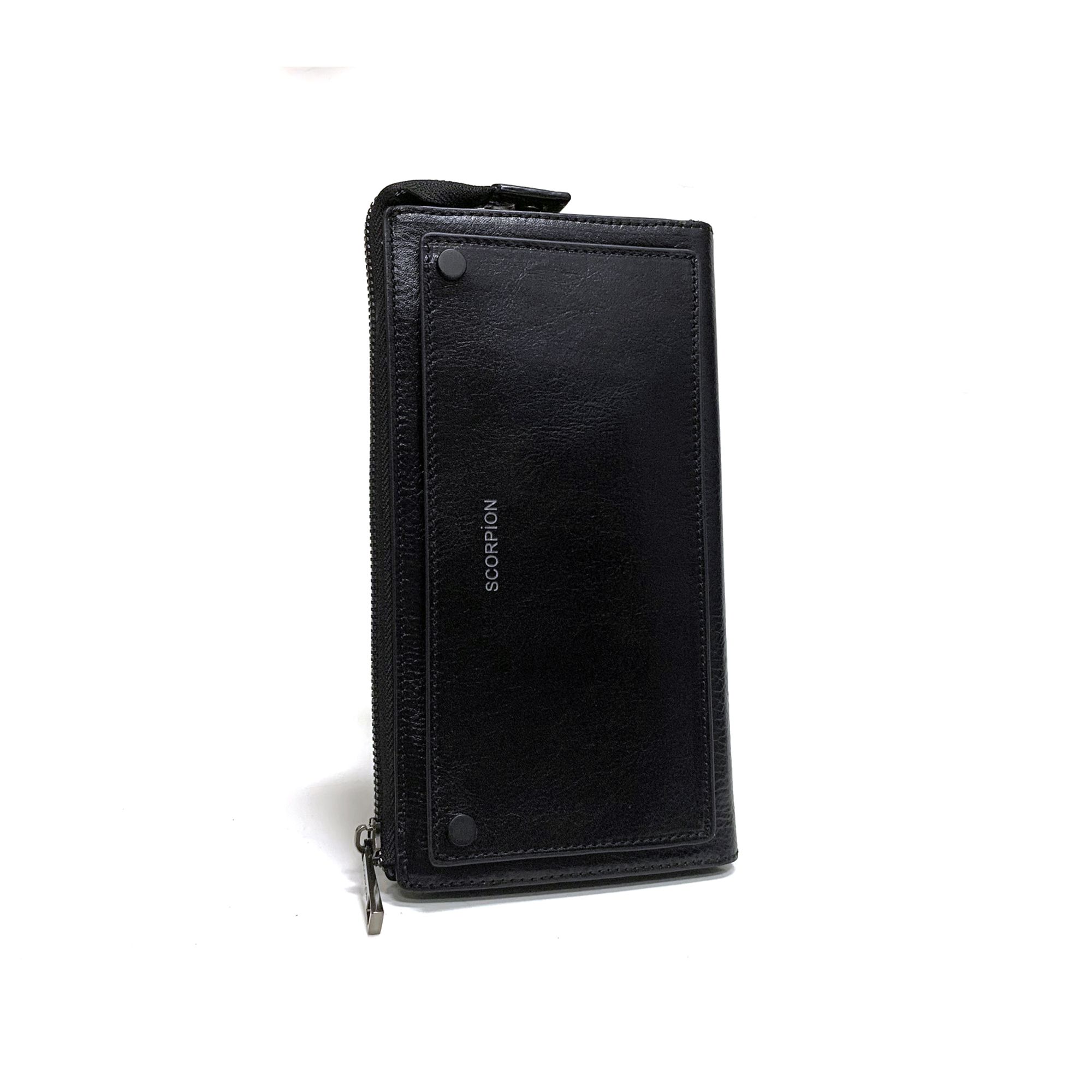 Ví Da Cầm Tay Nam Top Zip Đen 26Đ.1