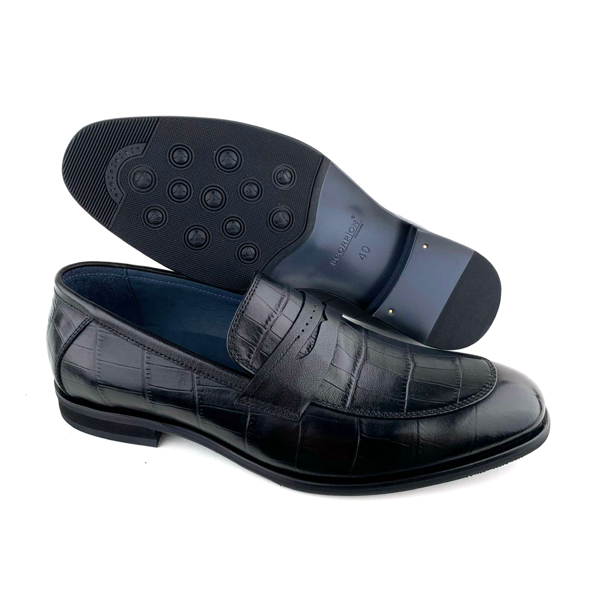 Giày Loafer Nam Đen 28G.1