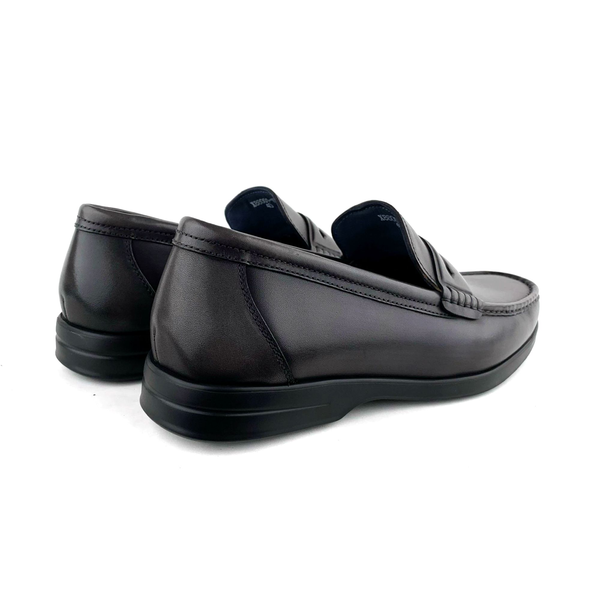 Giày Moccasin Nam Da Đen 28G.5