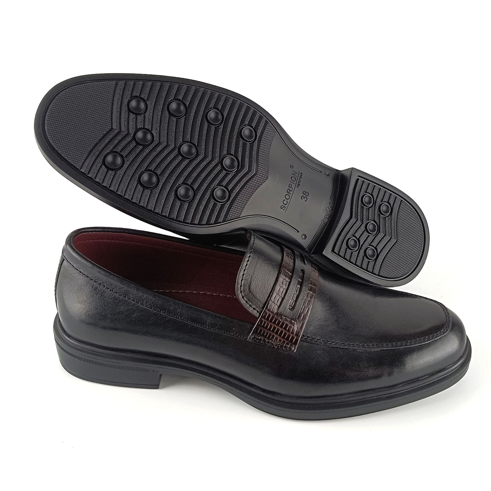 Giày Loafer Nam Đen 28MA.5