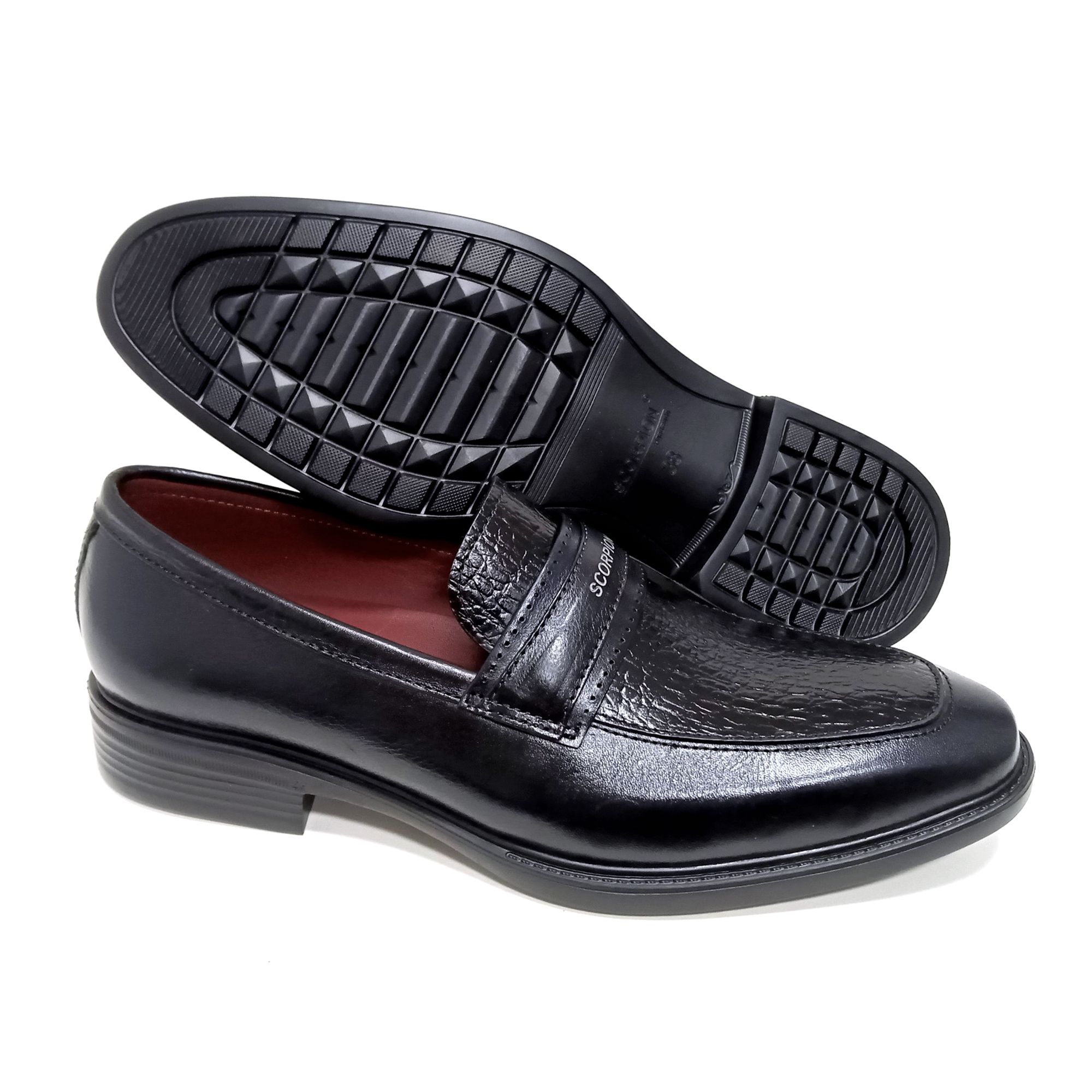 Giày Loafer Nam Đen 28MC.6
