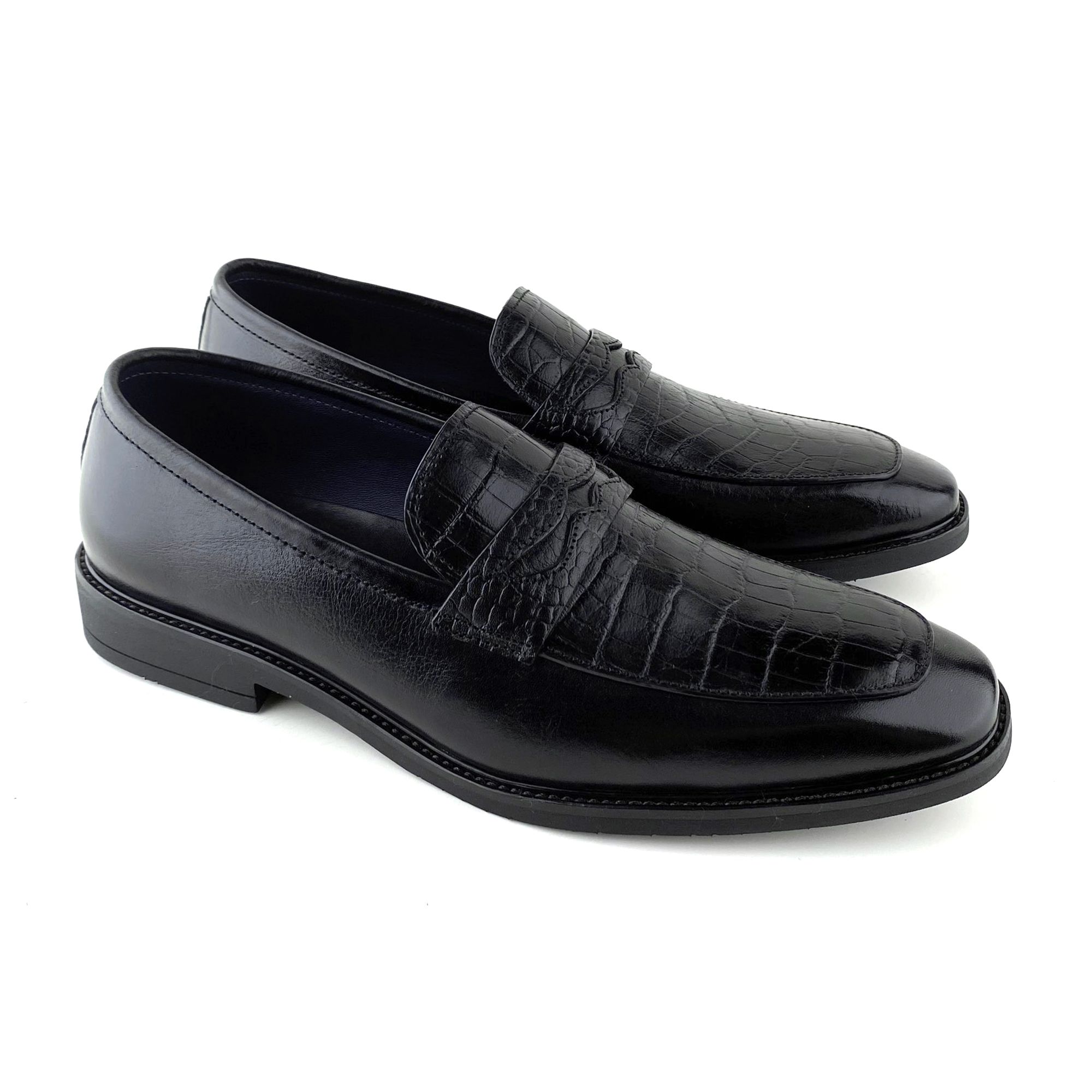 Giày Loafer Nam Đen 28MĐ.25