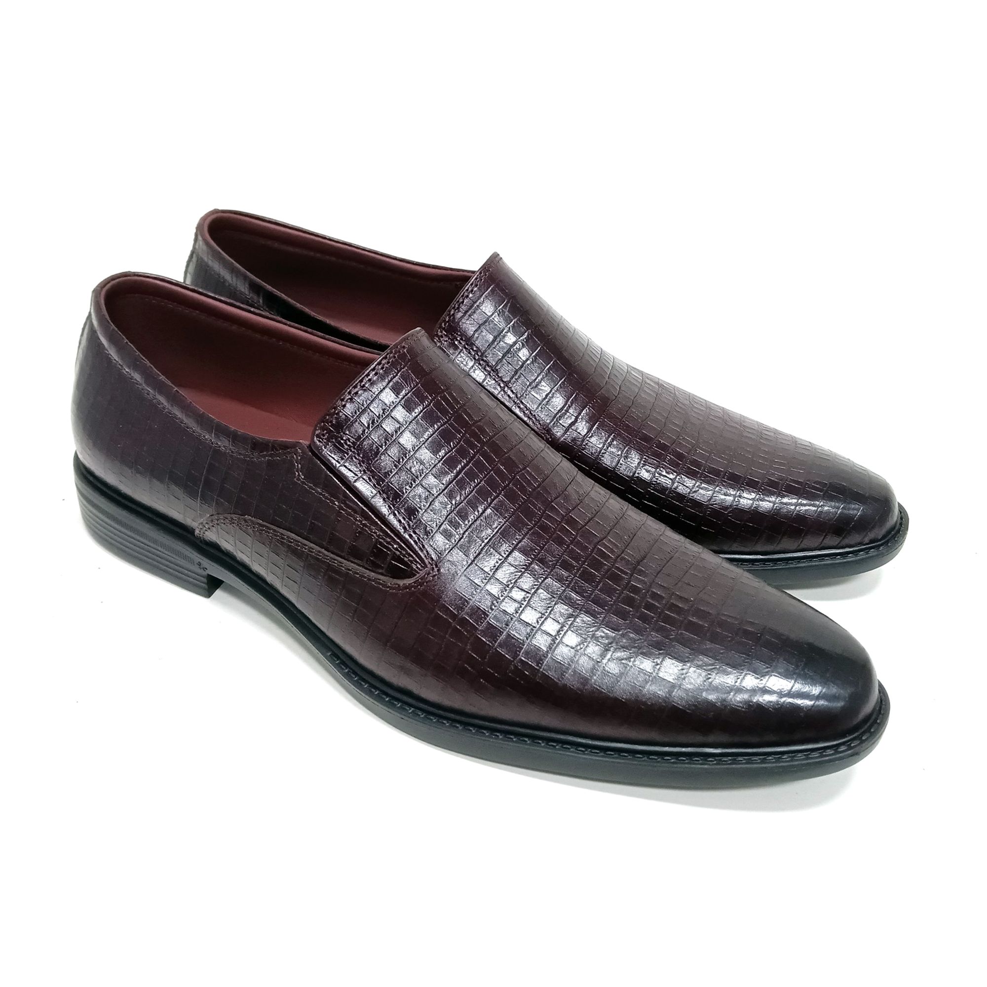 Giày Loafer Nam Đỏ Mận 28ME.21