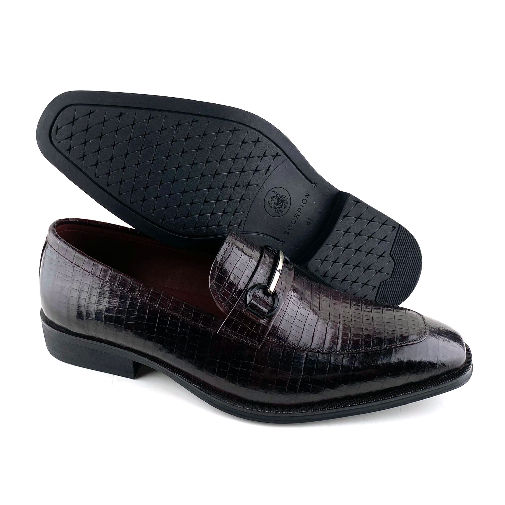 Giày Loafer Nam Đỏ Mận 28MM.22