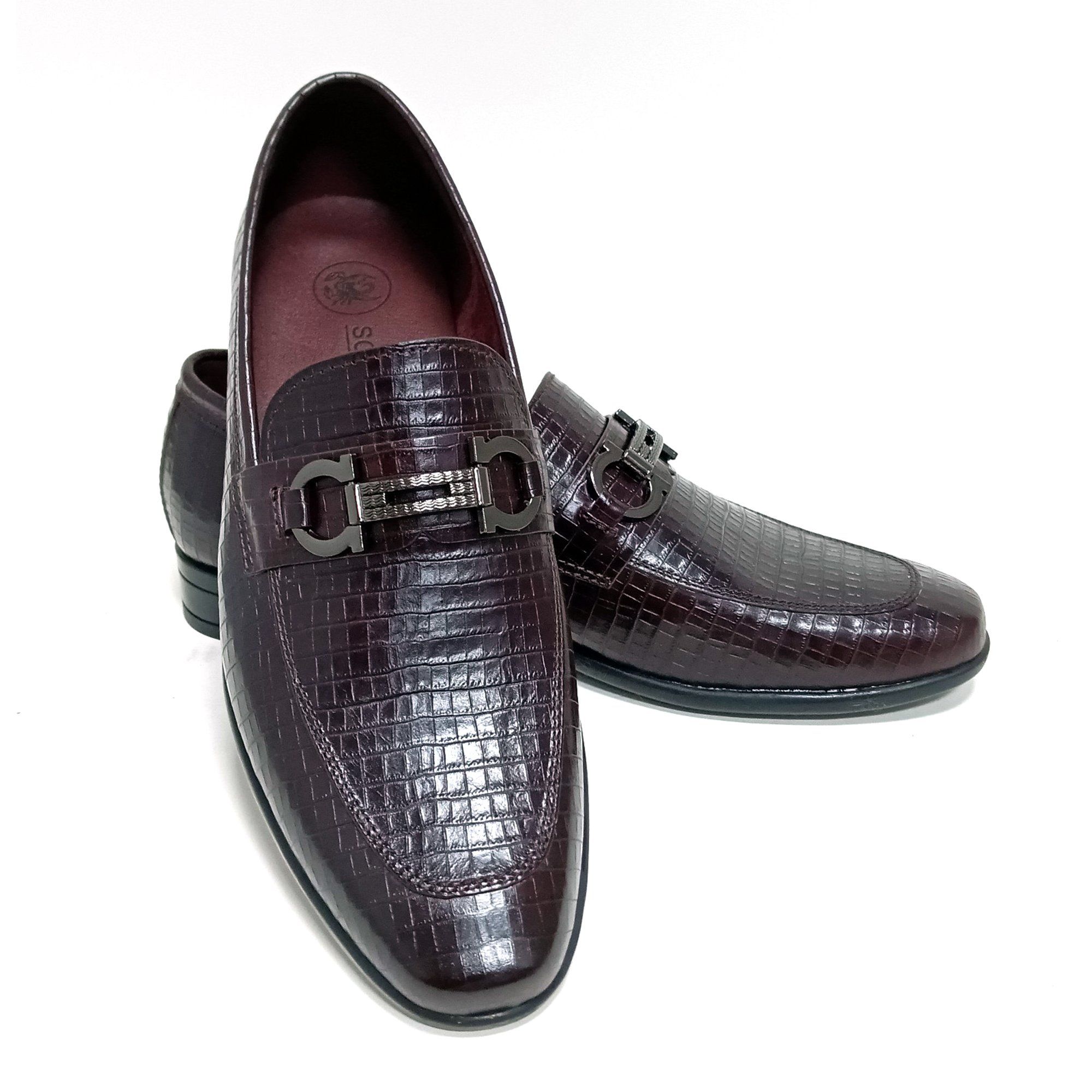 Giày Loafer Nam Đỏ Mận 28T.10