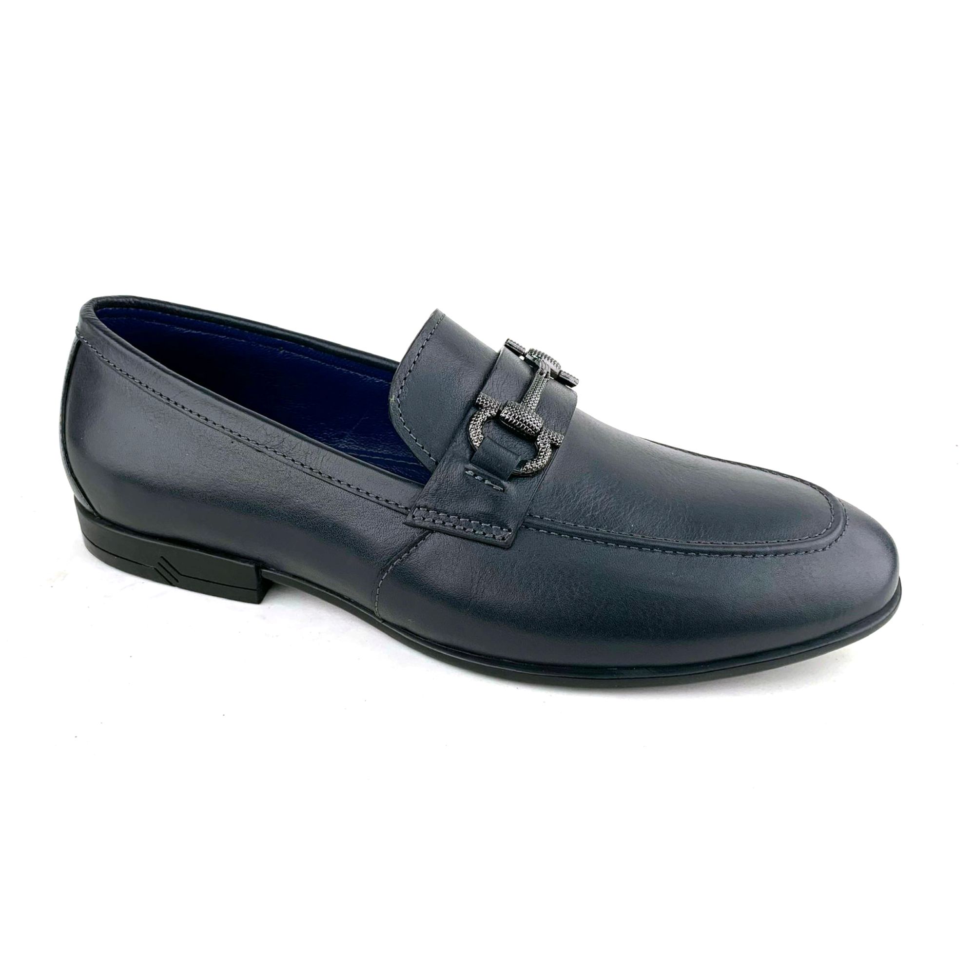 Giày Moccasin Nam Da Xanh Hải Quân 28X.54