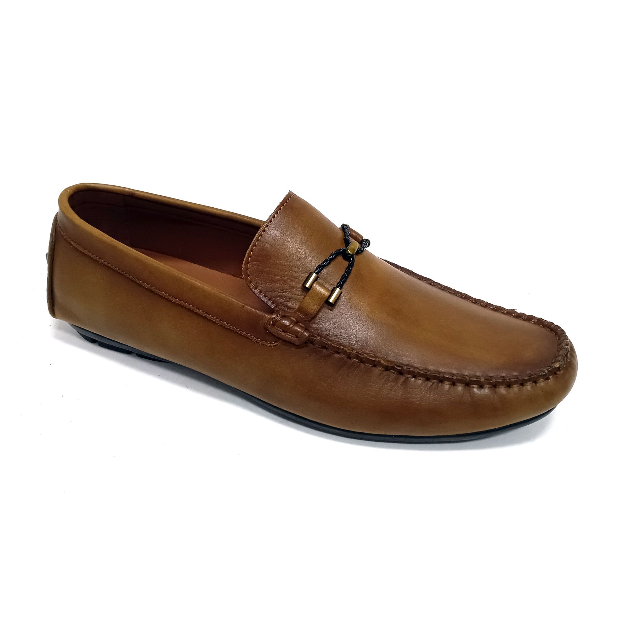 Giày Moccasin Nam Da Nâu Vàng 938.35
