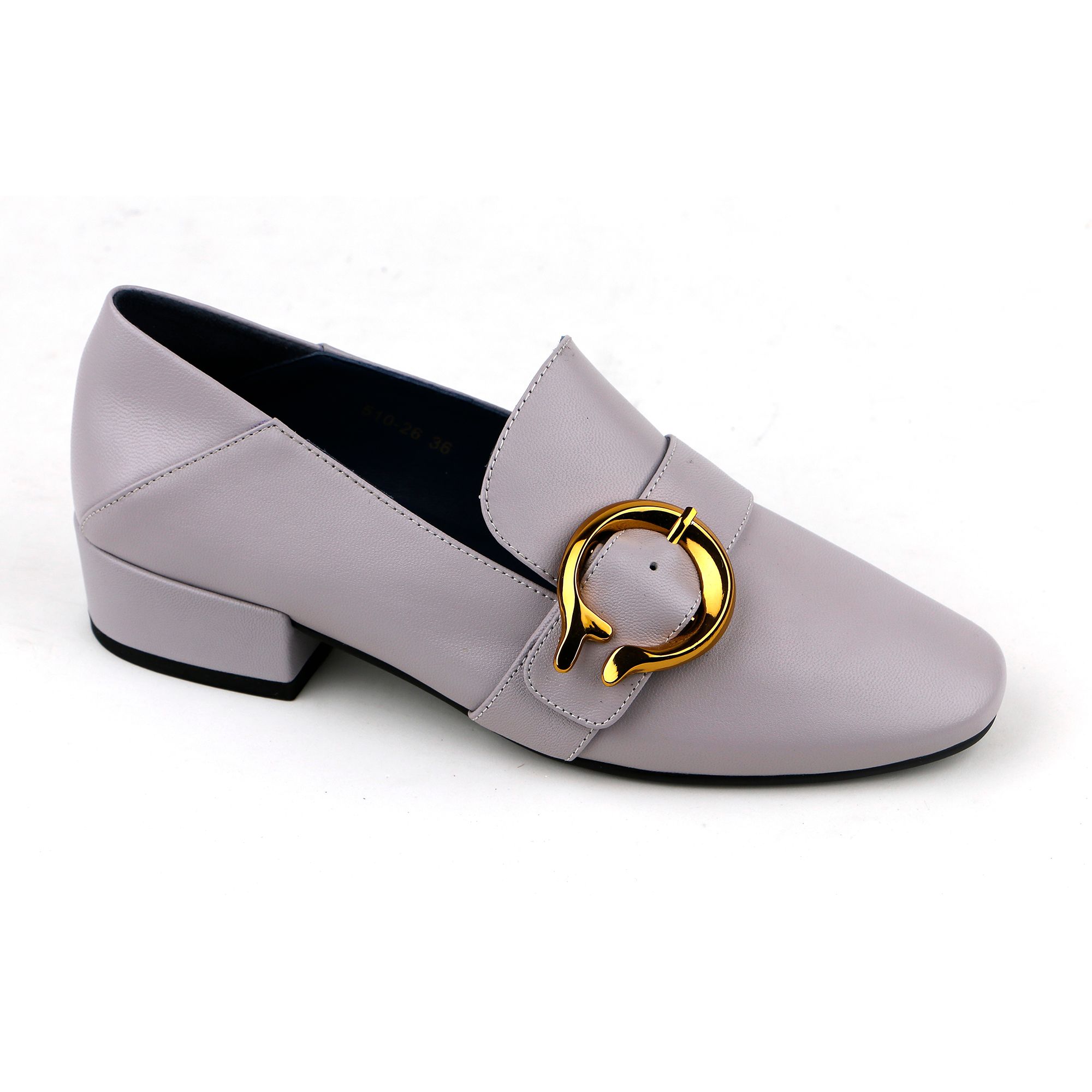 Giày Moccasin Nữ Đính Khóa Cài Tím 993.22
