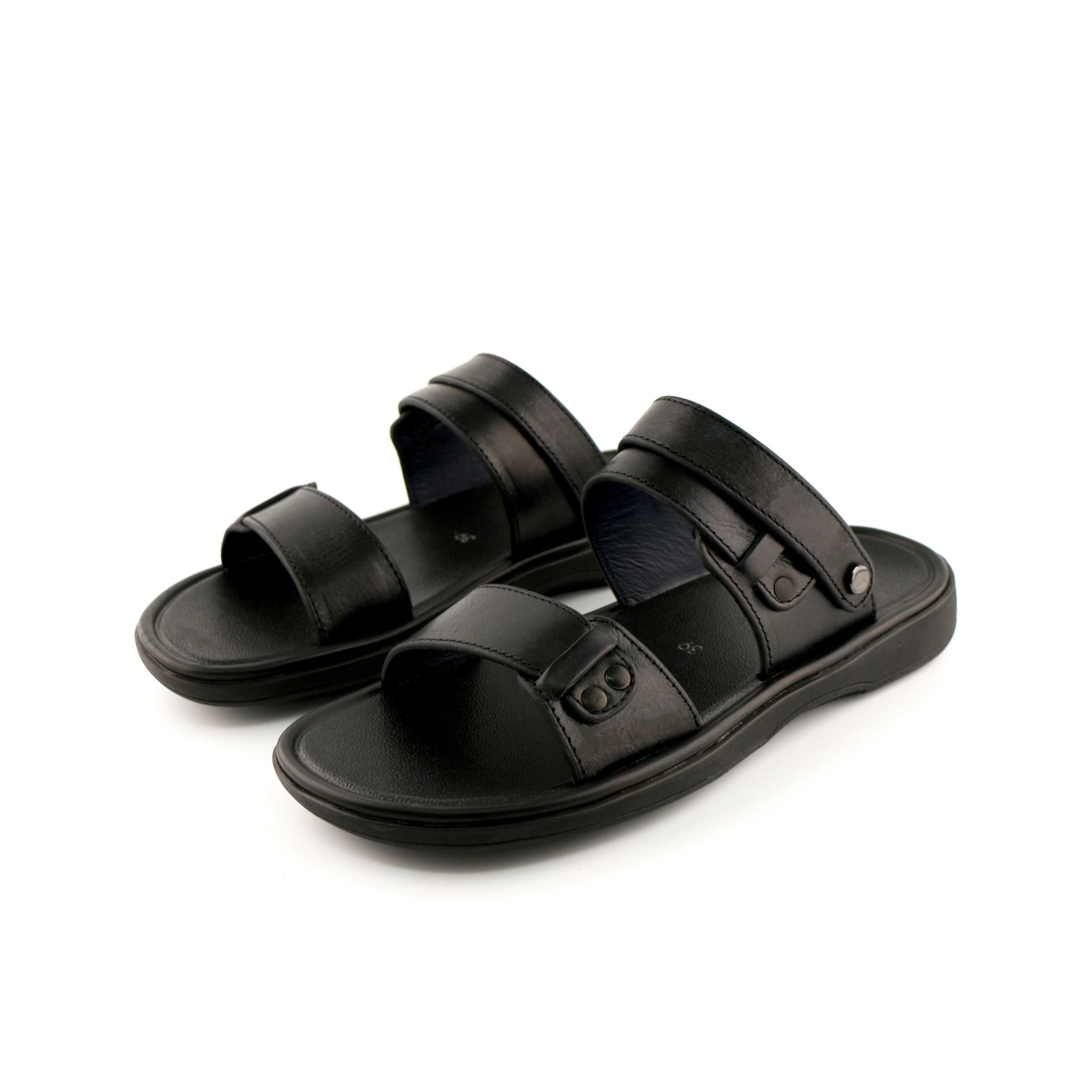 Sandal Da Nam Có Quai Đen 33M.5