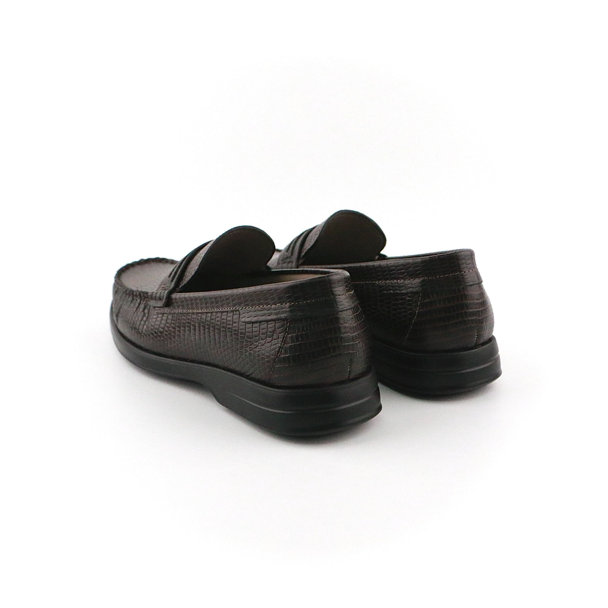 Giày Loafer Nam Vân Nâu 28MI.8