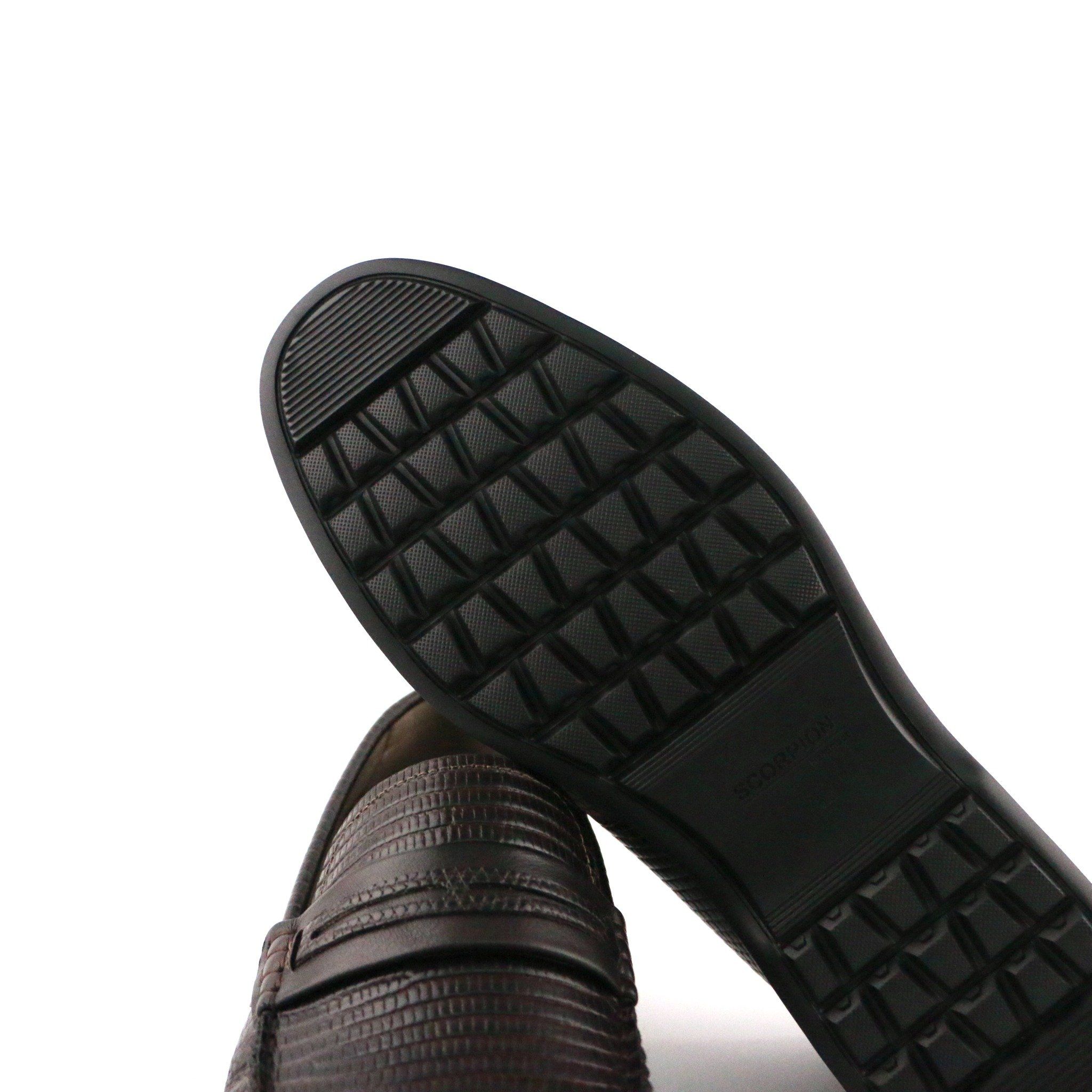 Giày Loafer Nam Vân Nâu 28MI.8