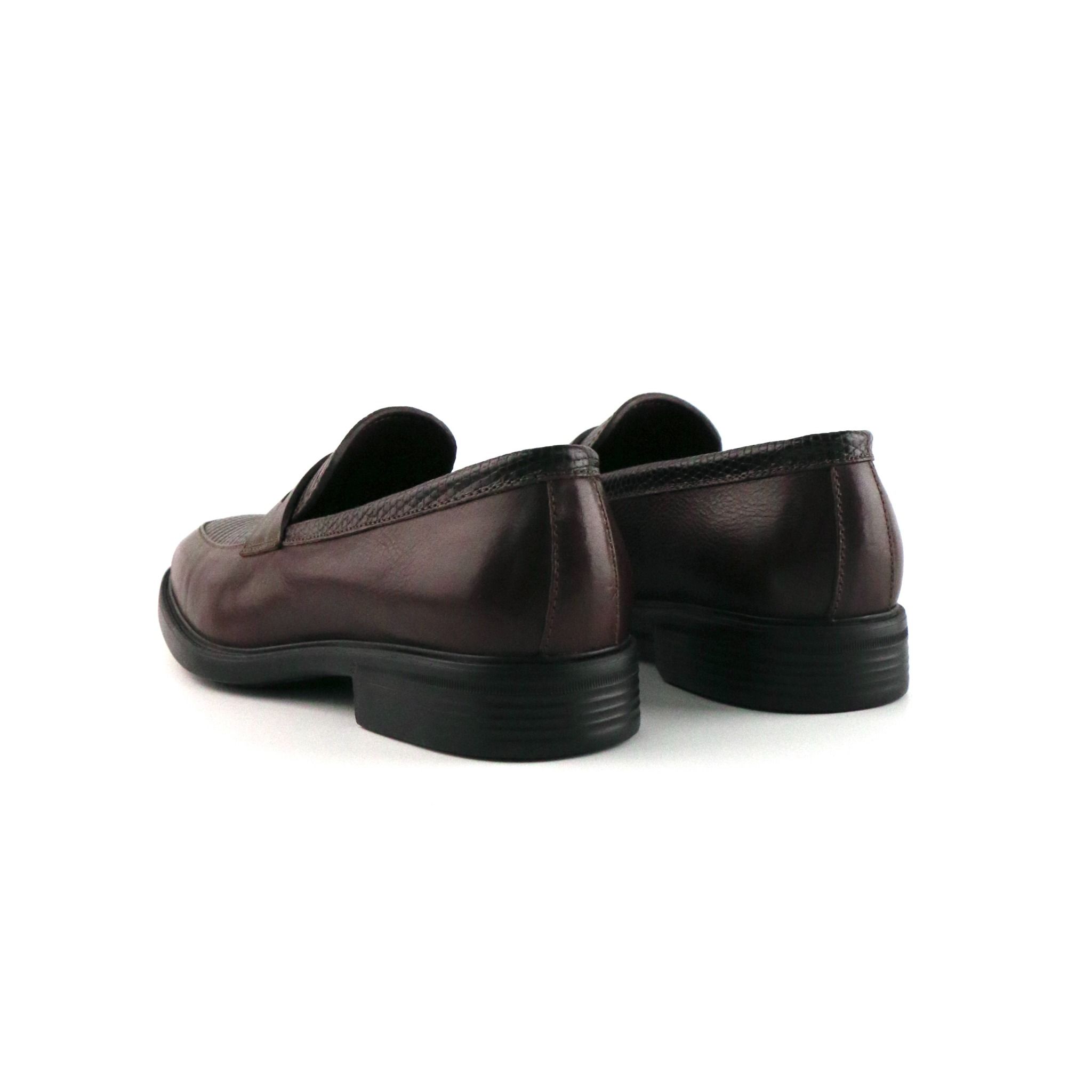 Giày Loafer Nam Vân Nâu 28MC.24