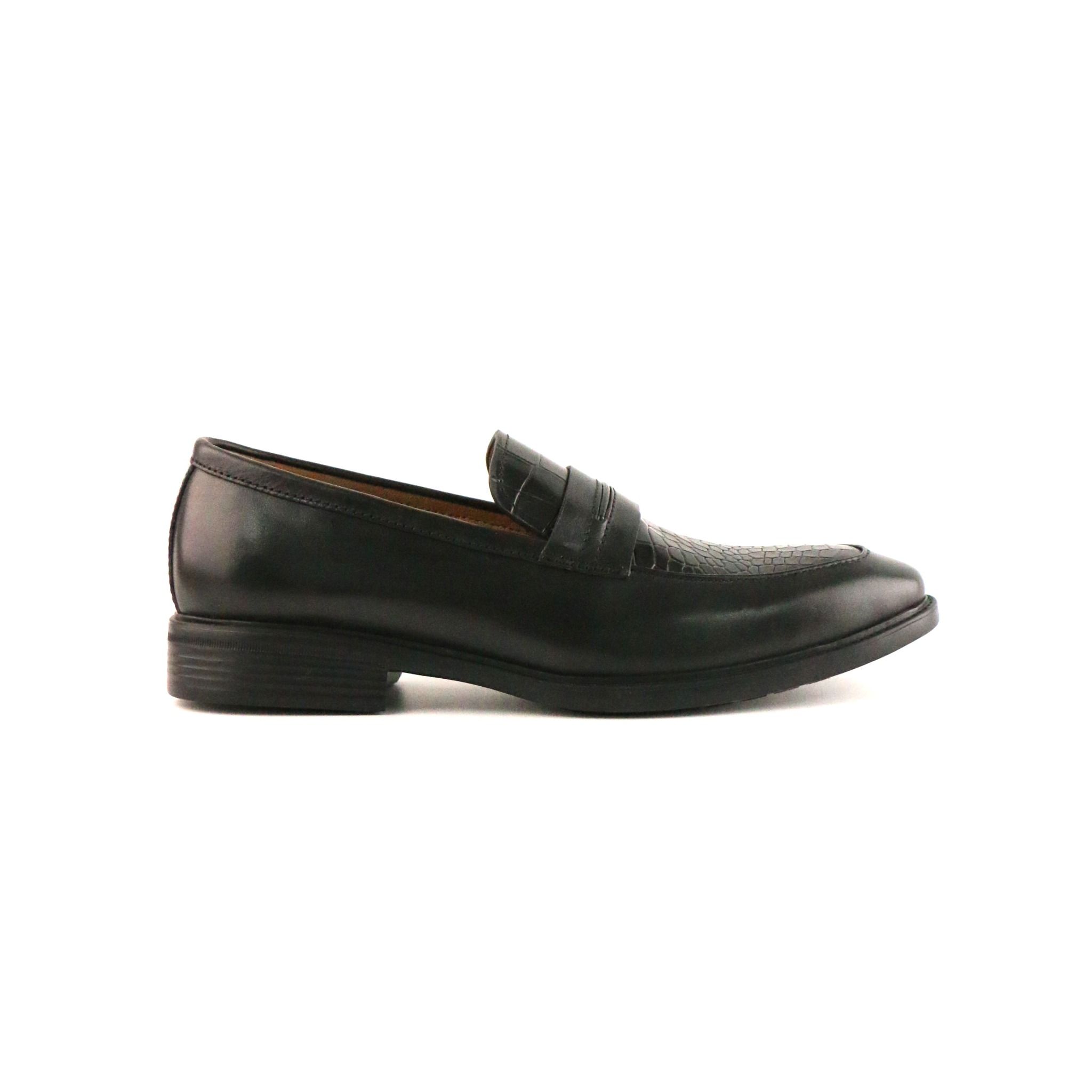 Giày Loafer Nam Vân Đen 28MC.23