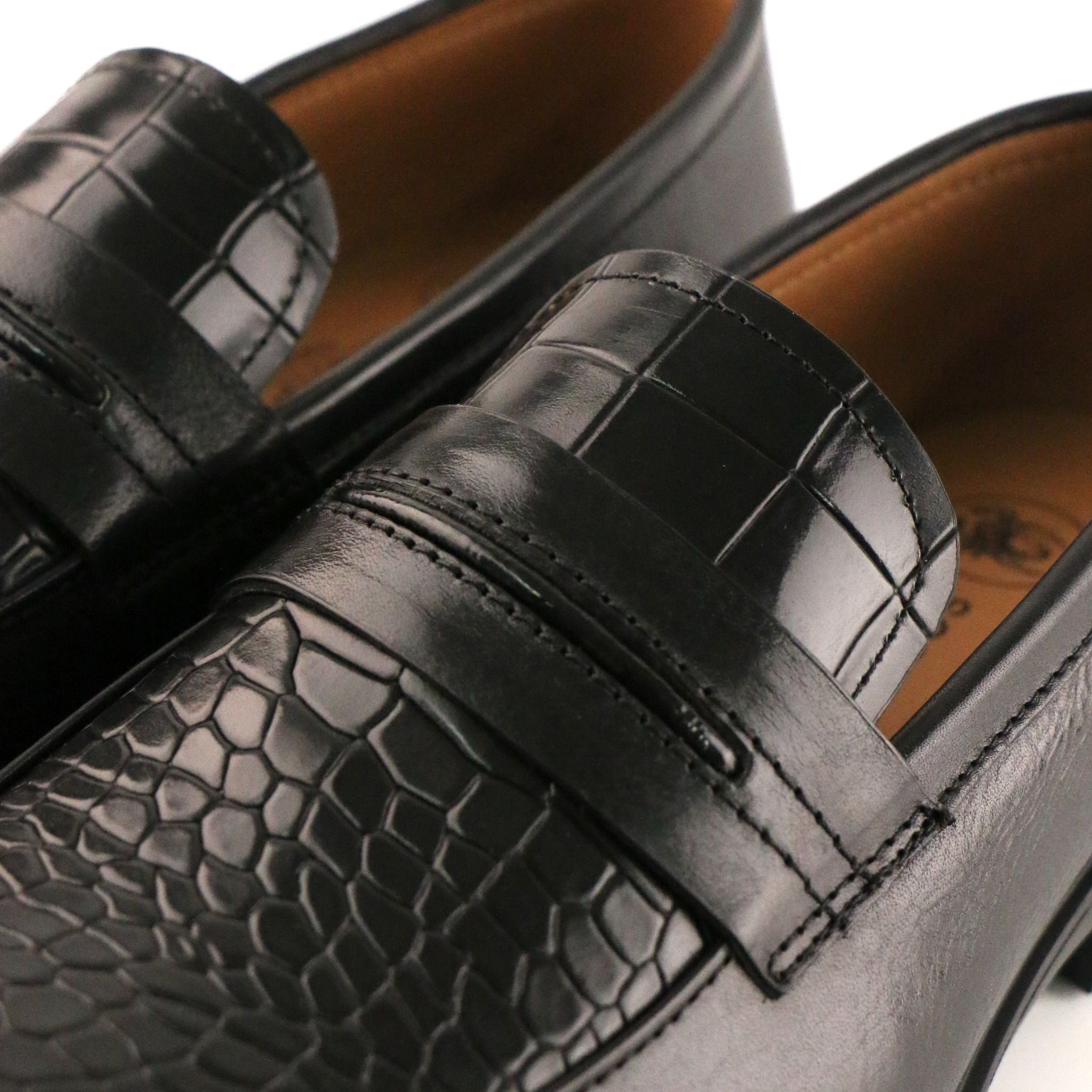 Giày Loafer Nam Vân Đen 28MC.23