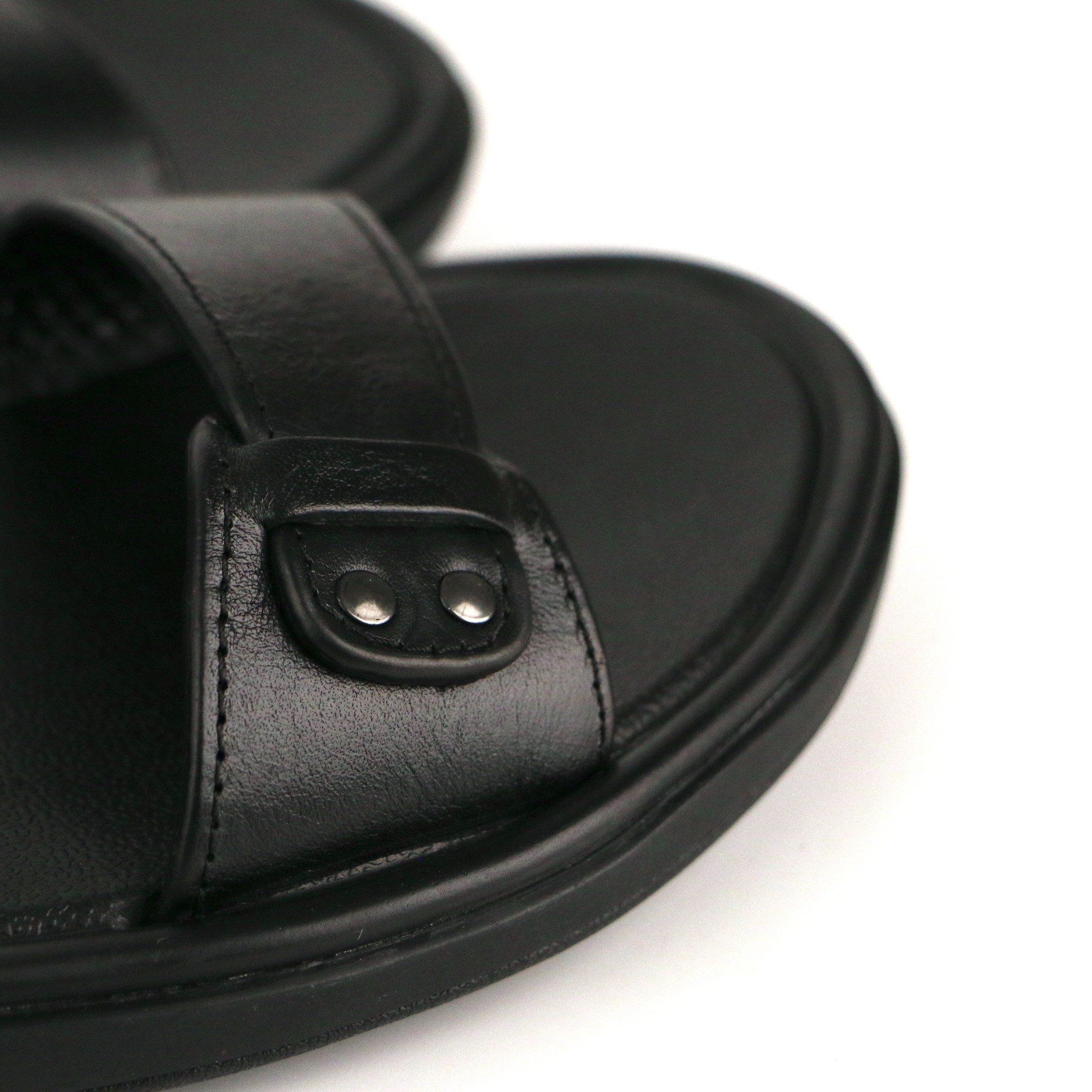 Sandal Da Nam Có Quai Đen 335.6