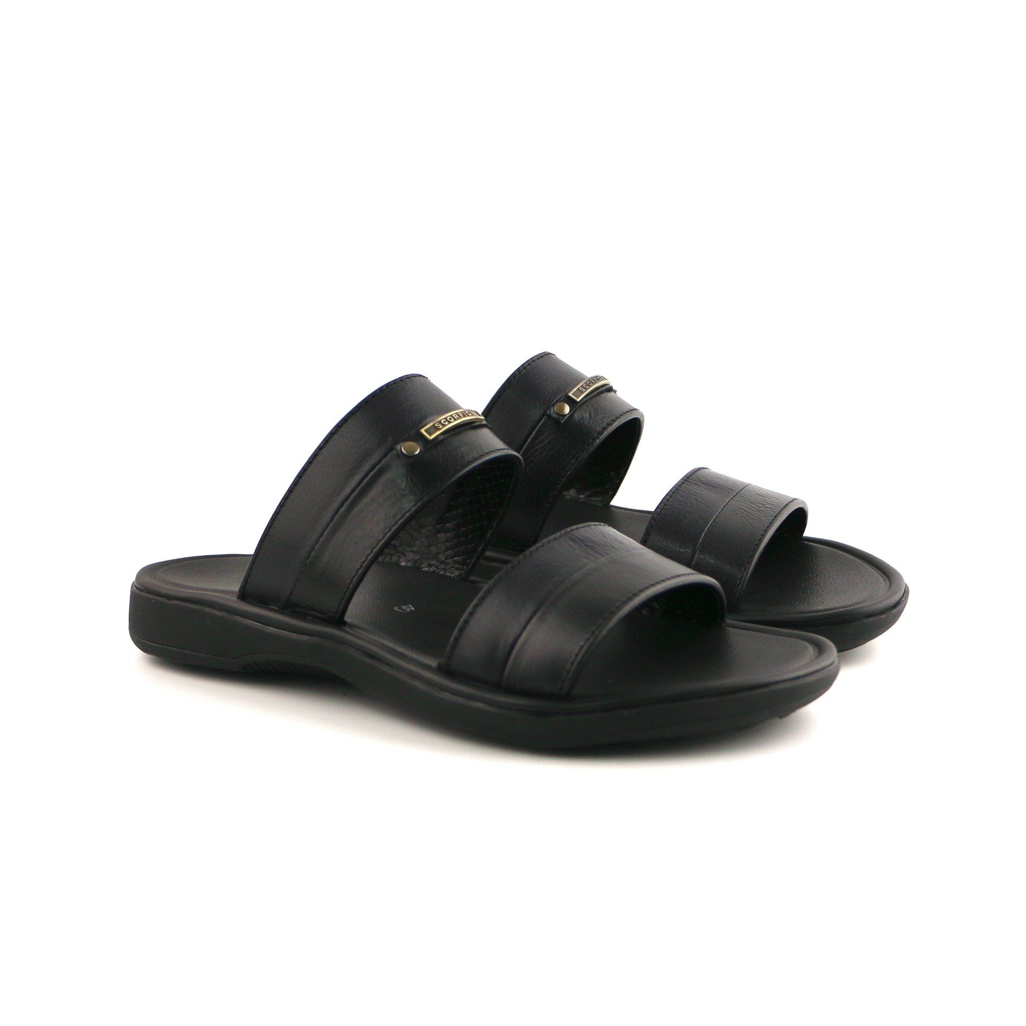 Sandal Da Nam Đen 335.8