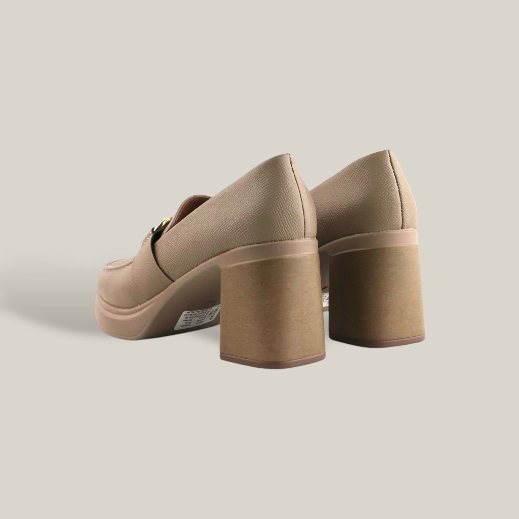Giày Moccasin Nữ Trơn Nâu 19M.1