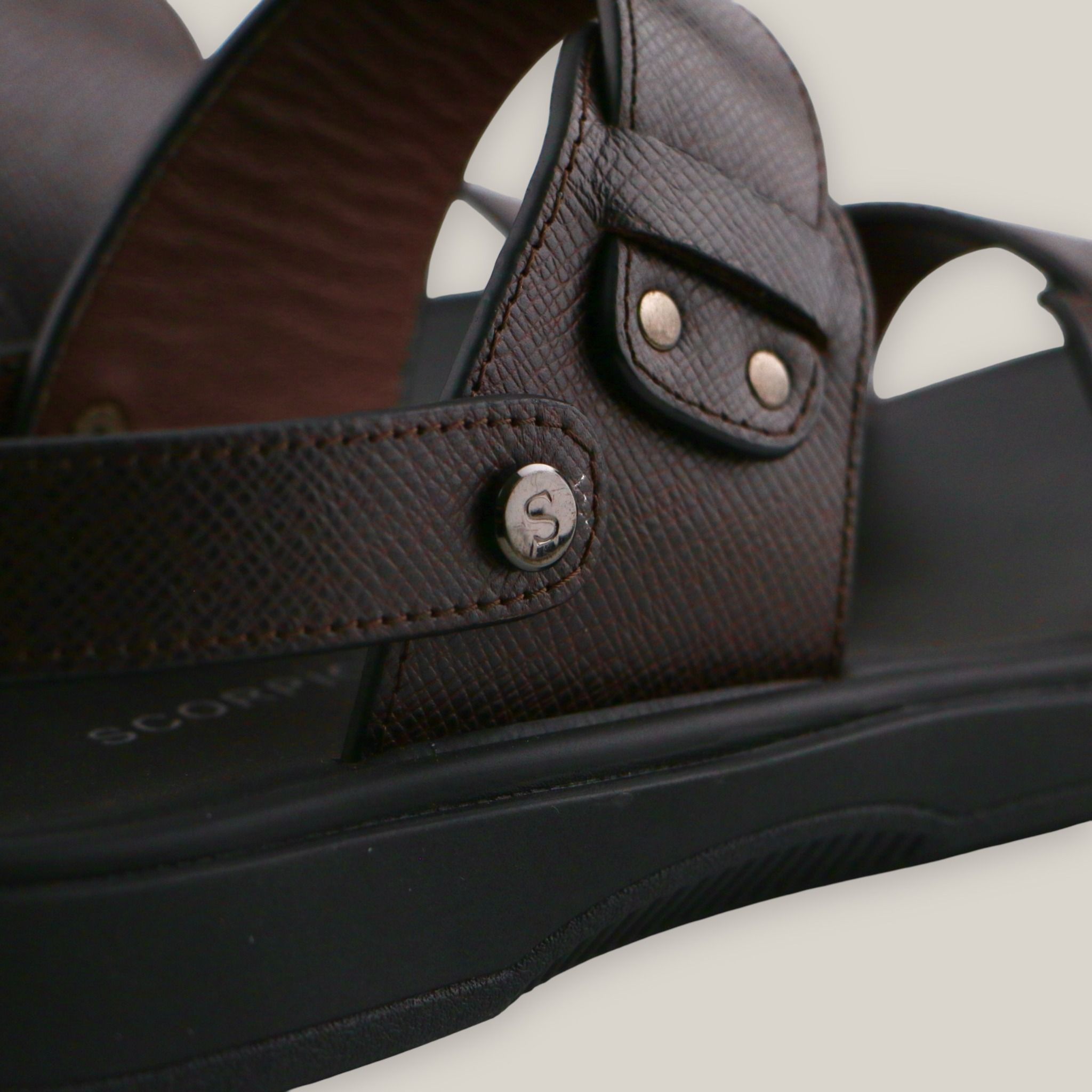 Sandal Da Nam Có Quai Nâu 335.9