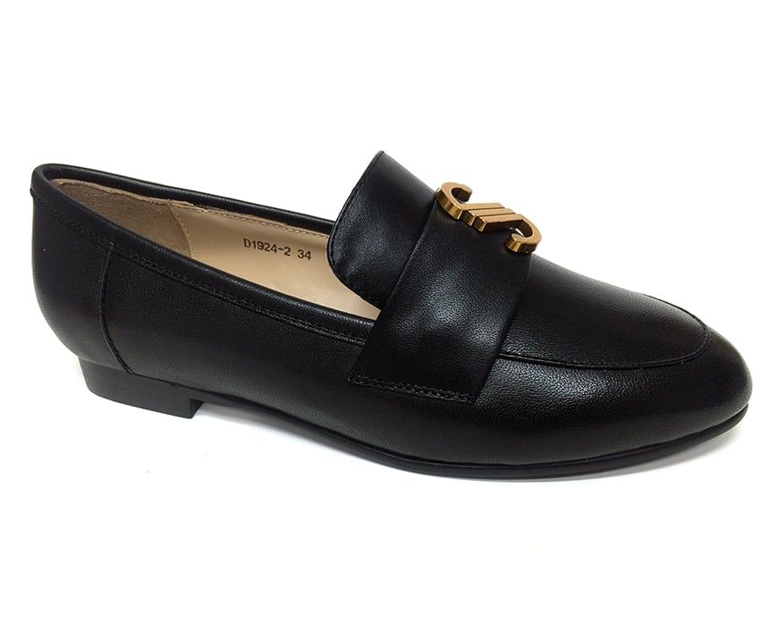Giày Moccasin Nữ Đen 683.15