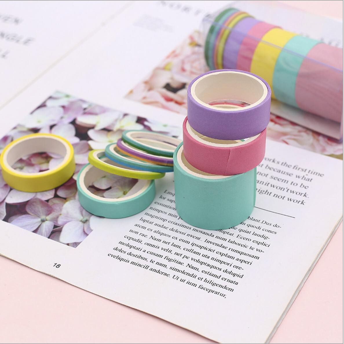 Set 9 Cuộn Băng Keo Pastel