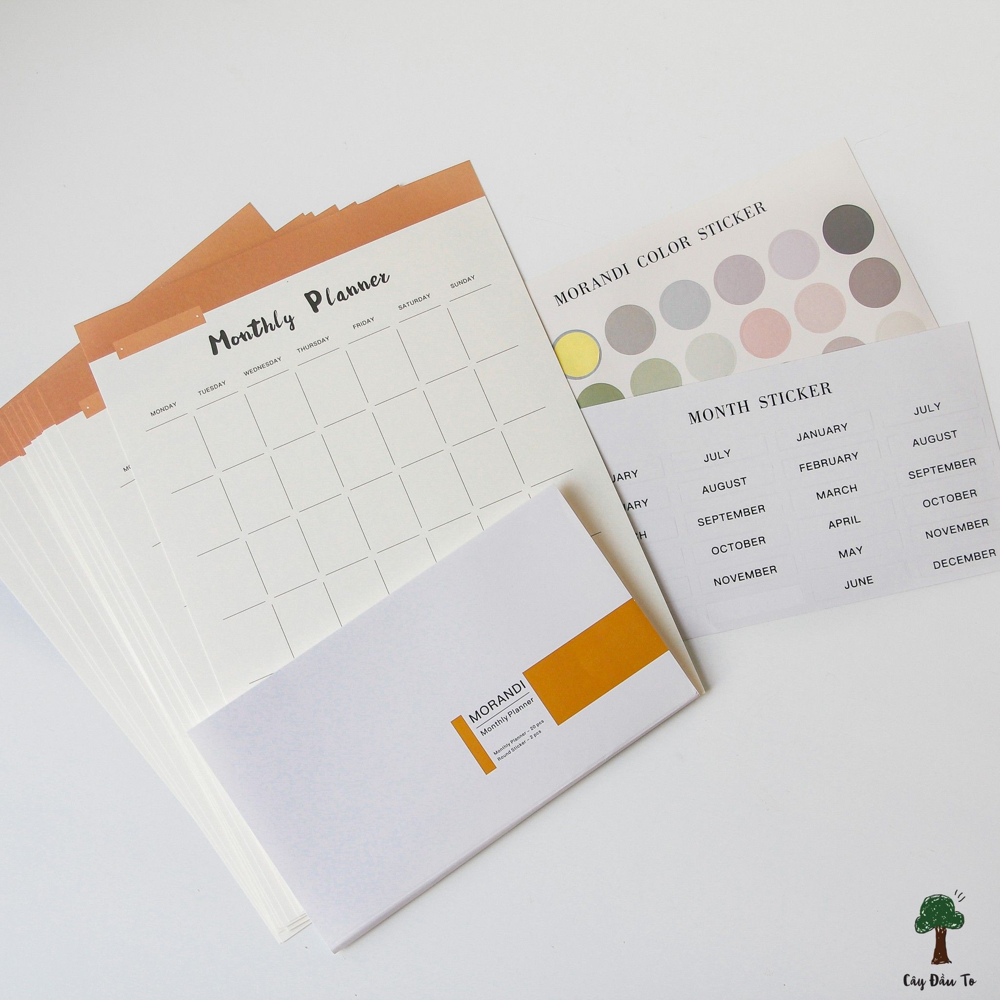 Giấy Lập Kế Hoạch Tháng MORANDI Planner