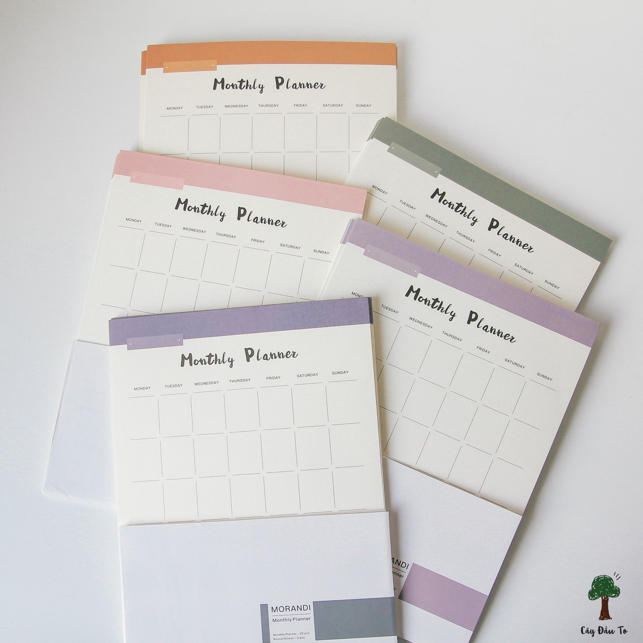Giấy Lập Kế Hoạch Tháng MORANDI Planner