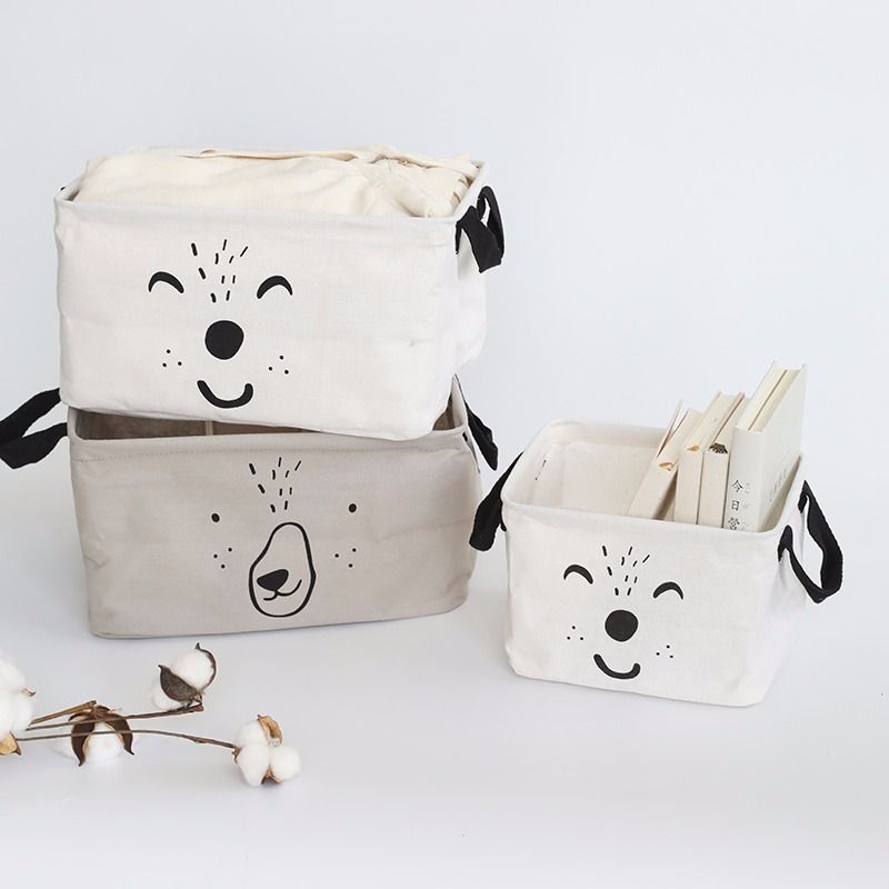 GIỎ CANVAS CHỮ NHẬT