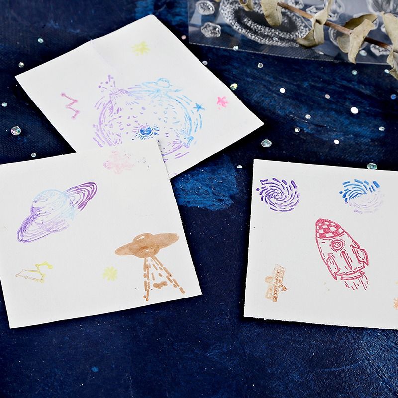 SET STAMP STICKER GALAXY