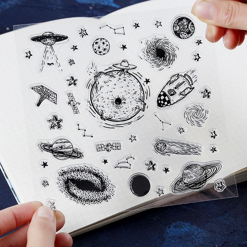 SET STAMP STICKER GALAXY